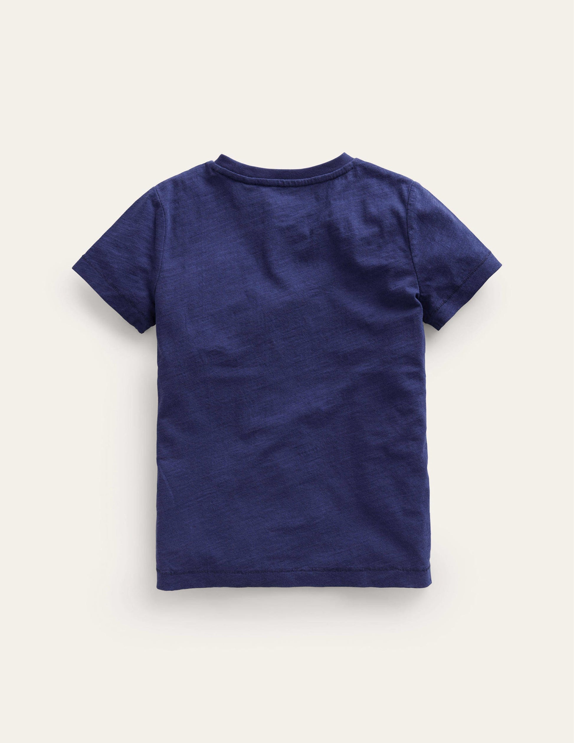 Washed Slub T-shirt-College Navy-2