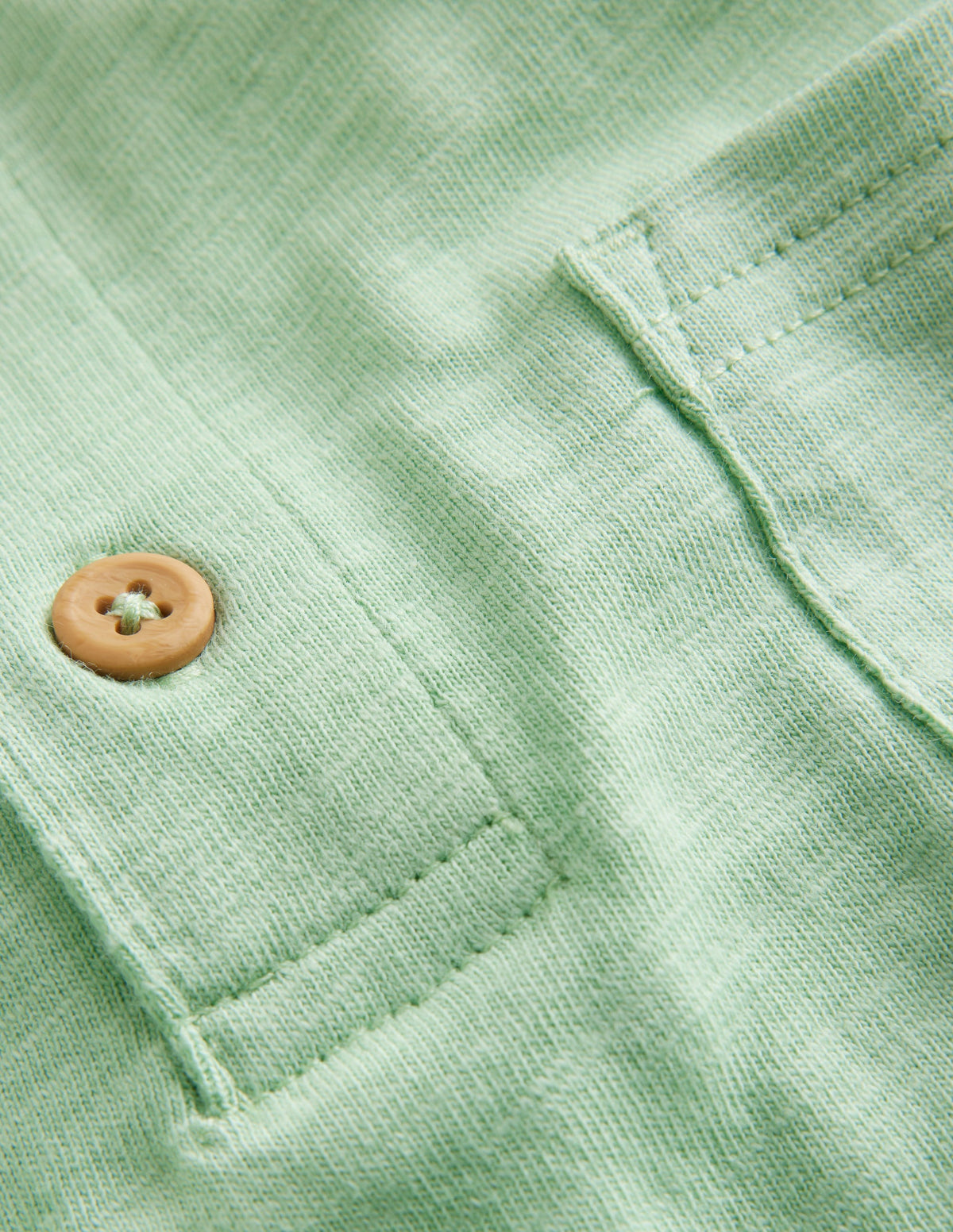 Slubbed Long-Sleeve Polo Shirt-Pistachio Green-3