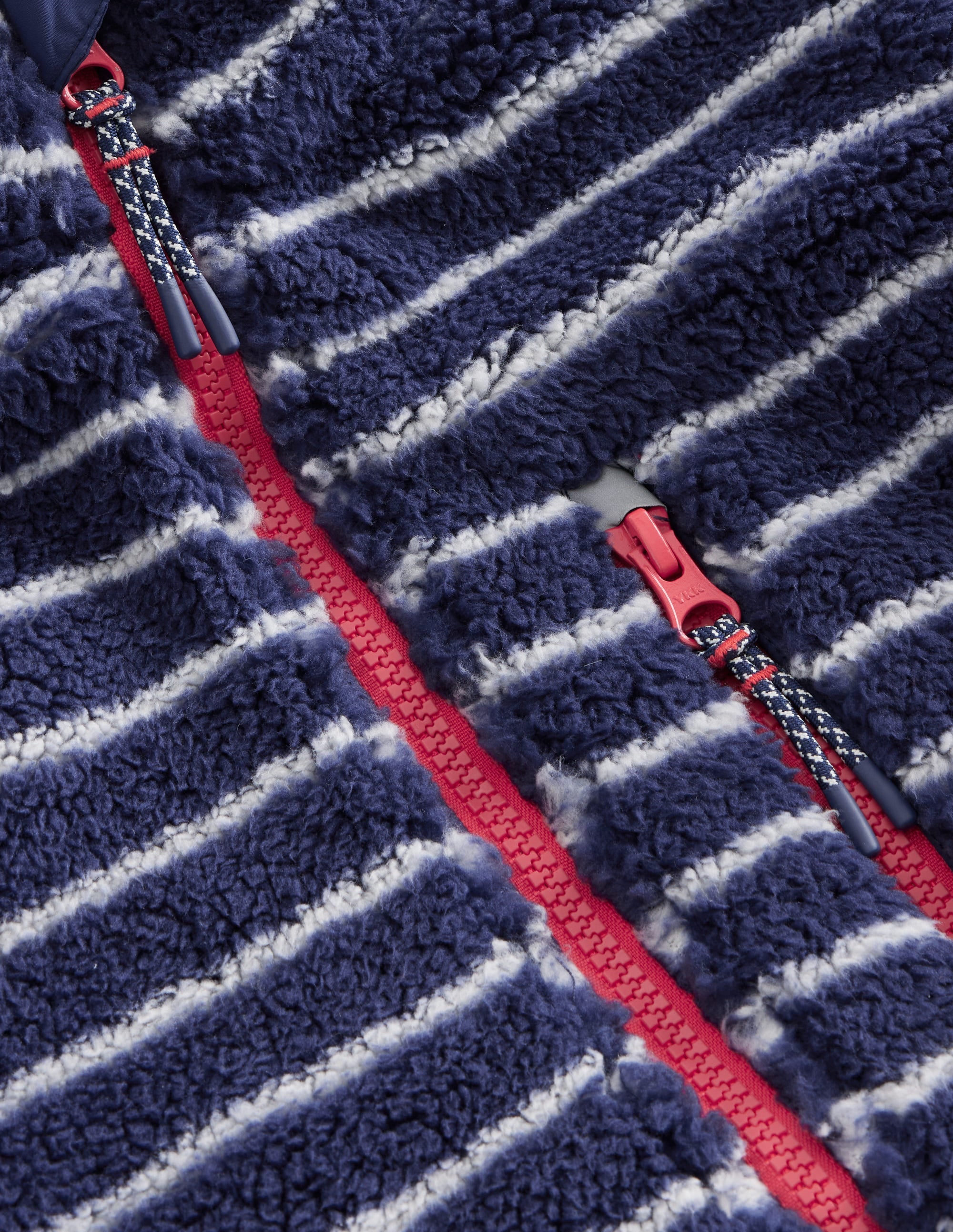 Cosy Windproof Fleece-College Navy / Ivory Stripe - Image 3