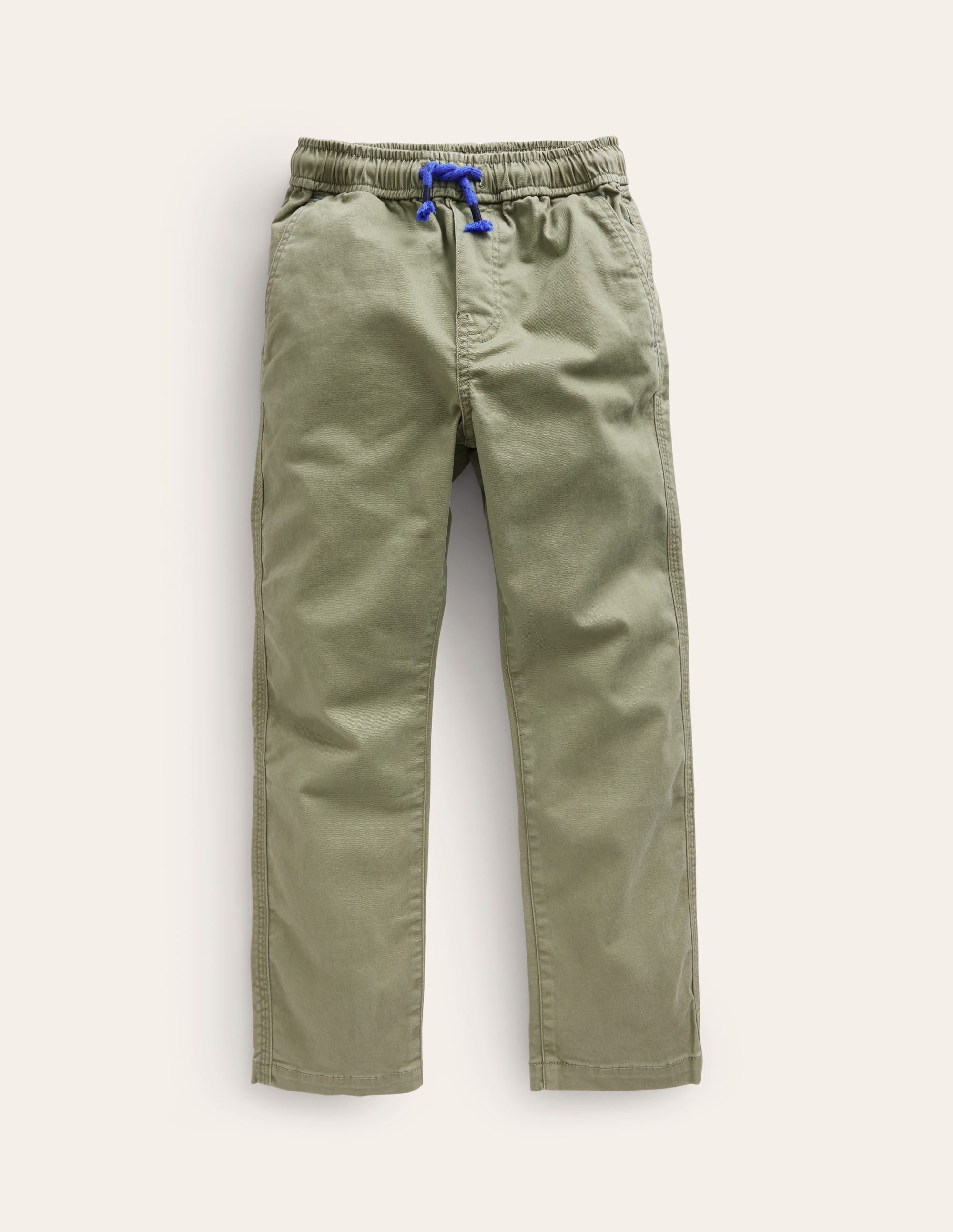Slim Pull-On Trousers-Pottery Green - Image 1