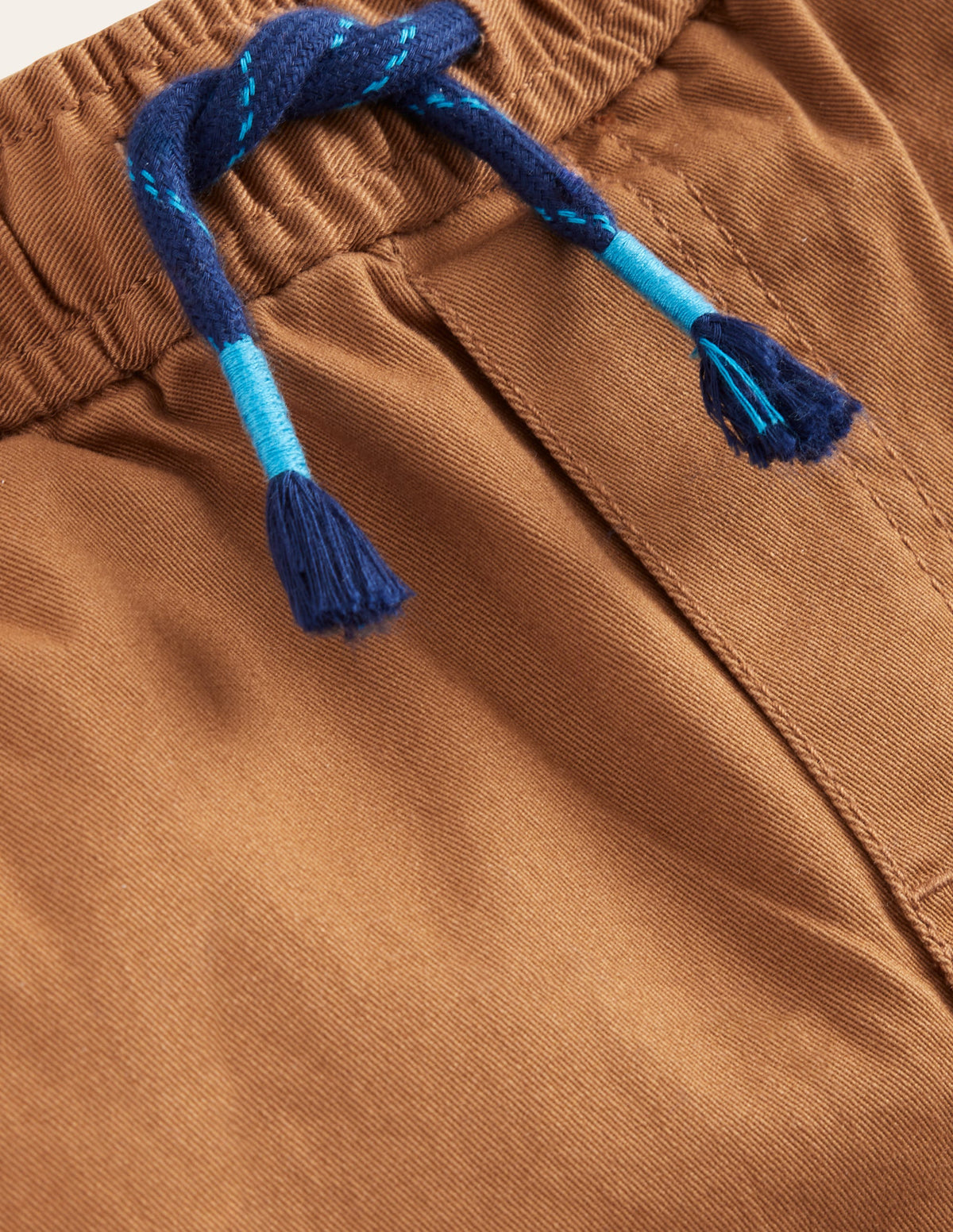 Slim Pull-On Trousers-Butterscotch Brown - Image 3