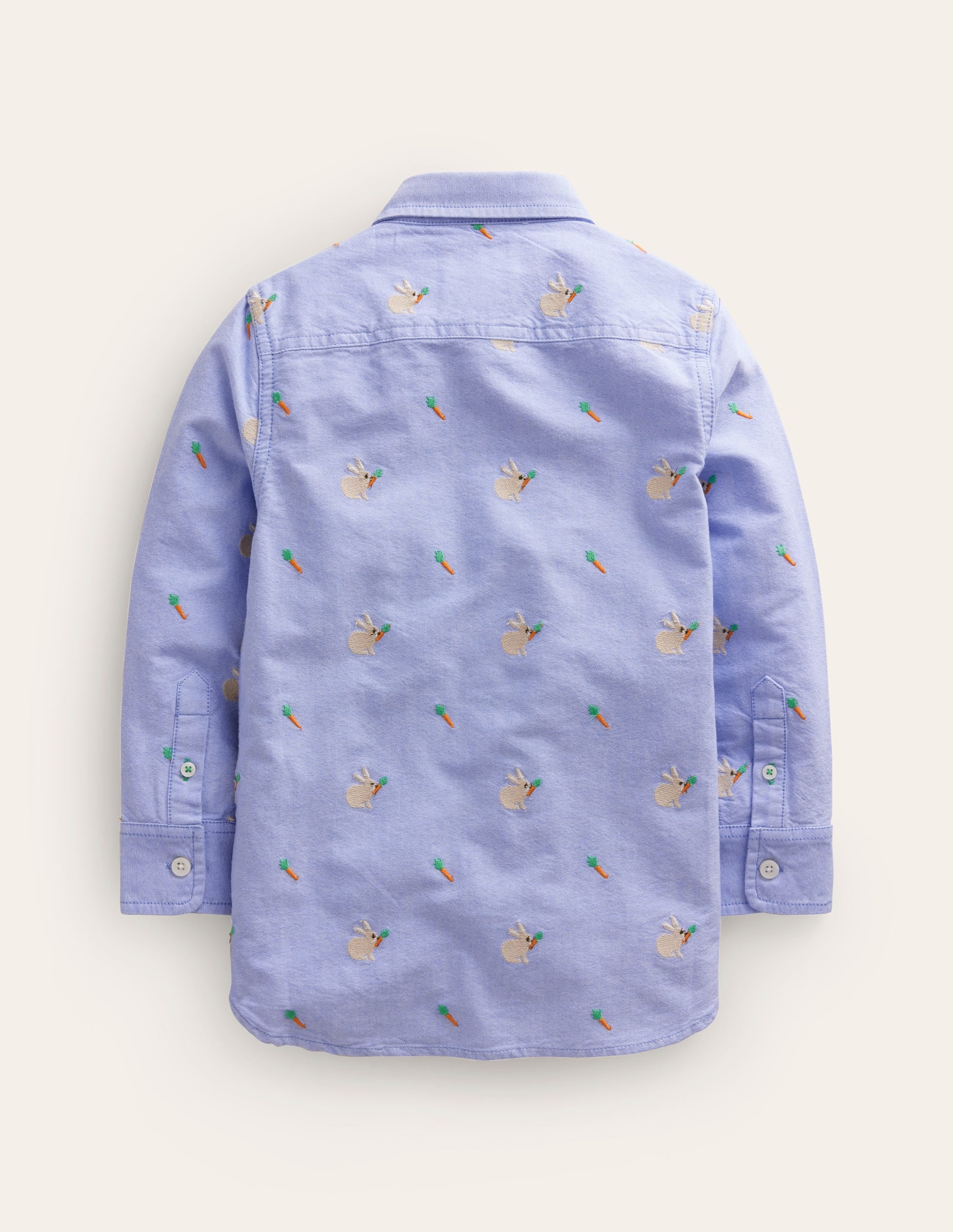 Embroidered Oxford Shirt-Blue Bunny Embroidery - Image 2