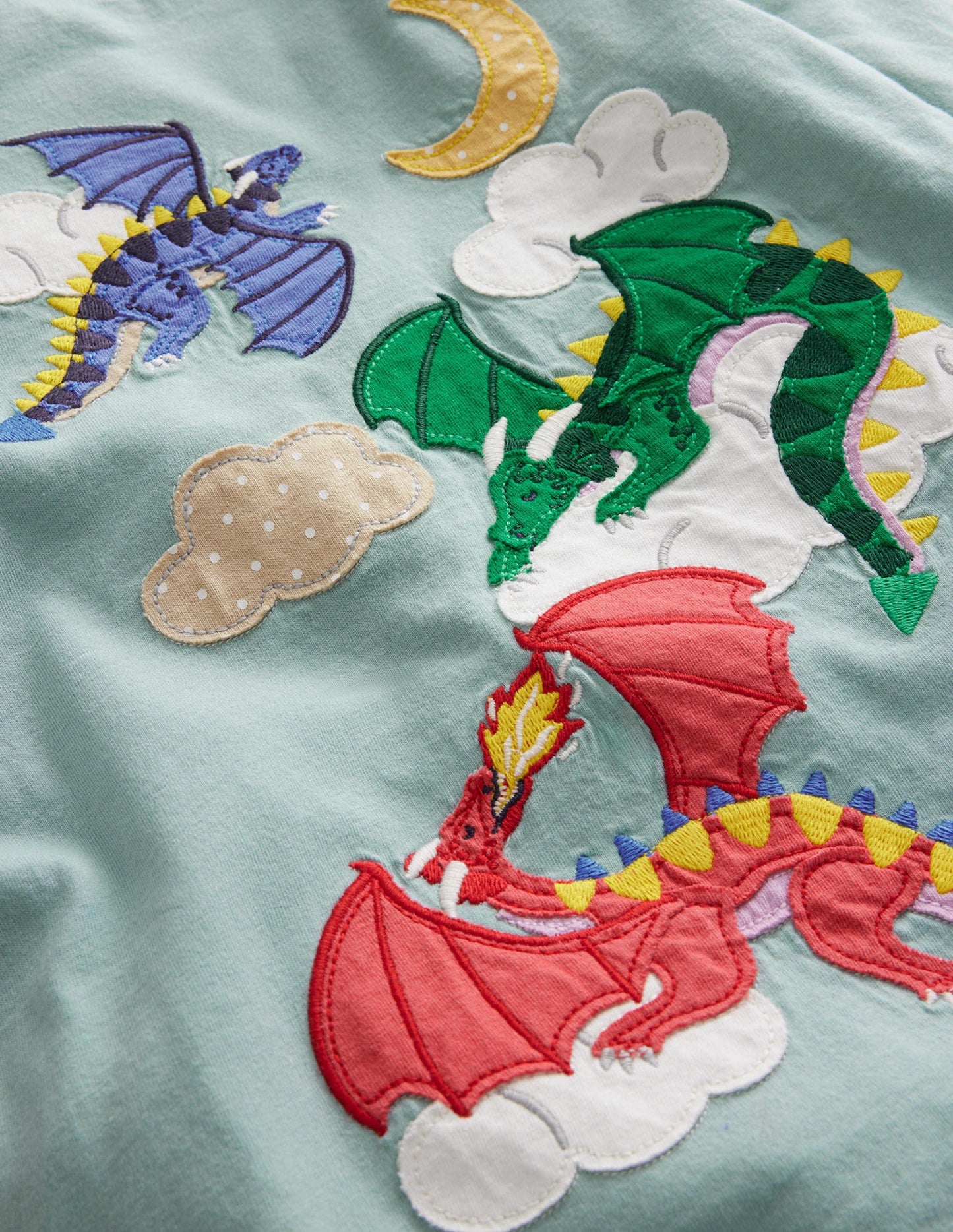 Dragon Appliqué T-shirt-Georgia Blue Dragons