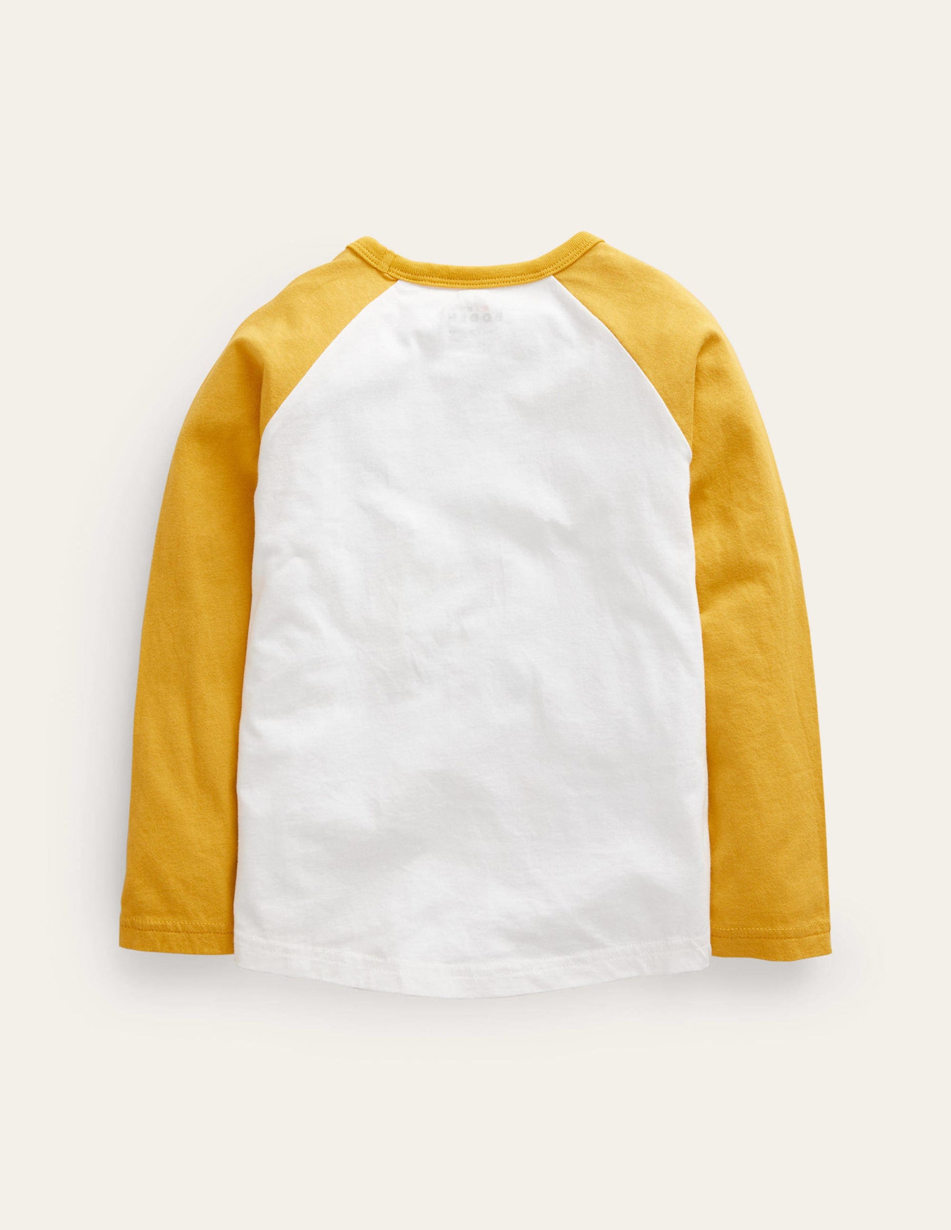 Joyful Raglan T-shirt-Ivory/Gooseberry Yellow-2