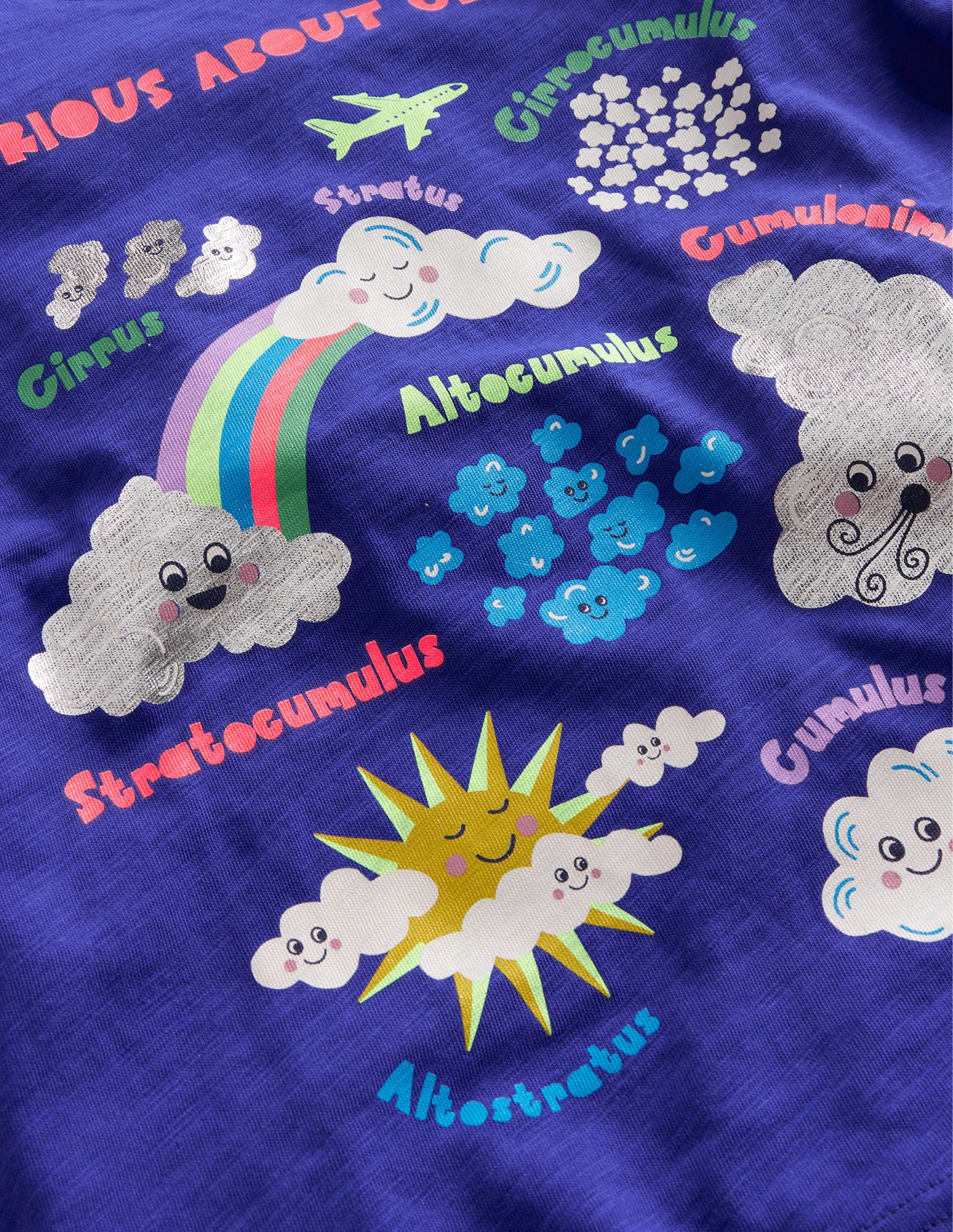 Printed Educational T-shirt-Blue Heron Clouds - Image 3