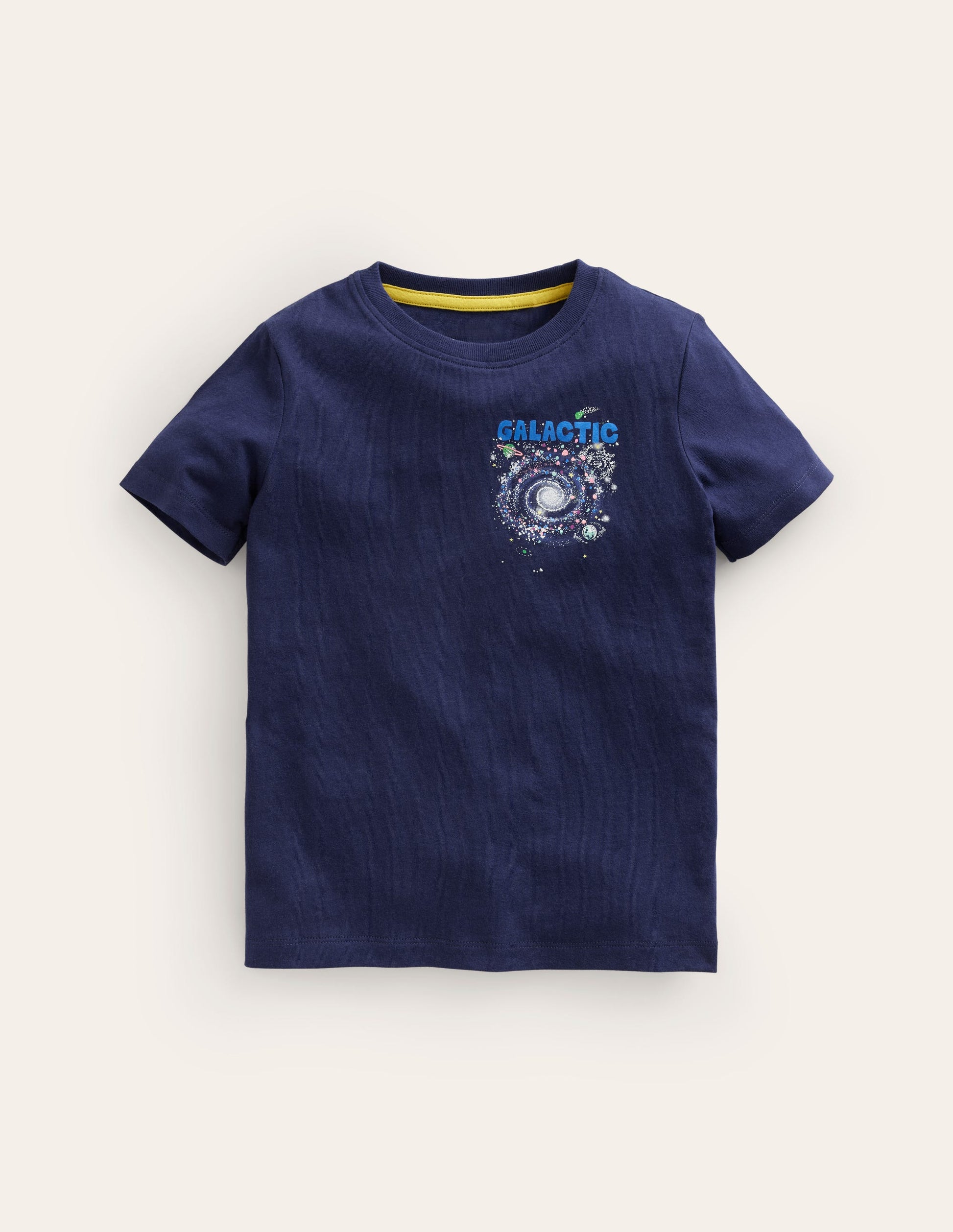 Relaxed Printed T-shirt-College Navy Galaxy-1