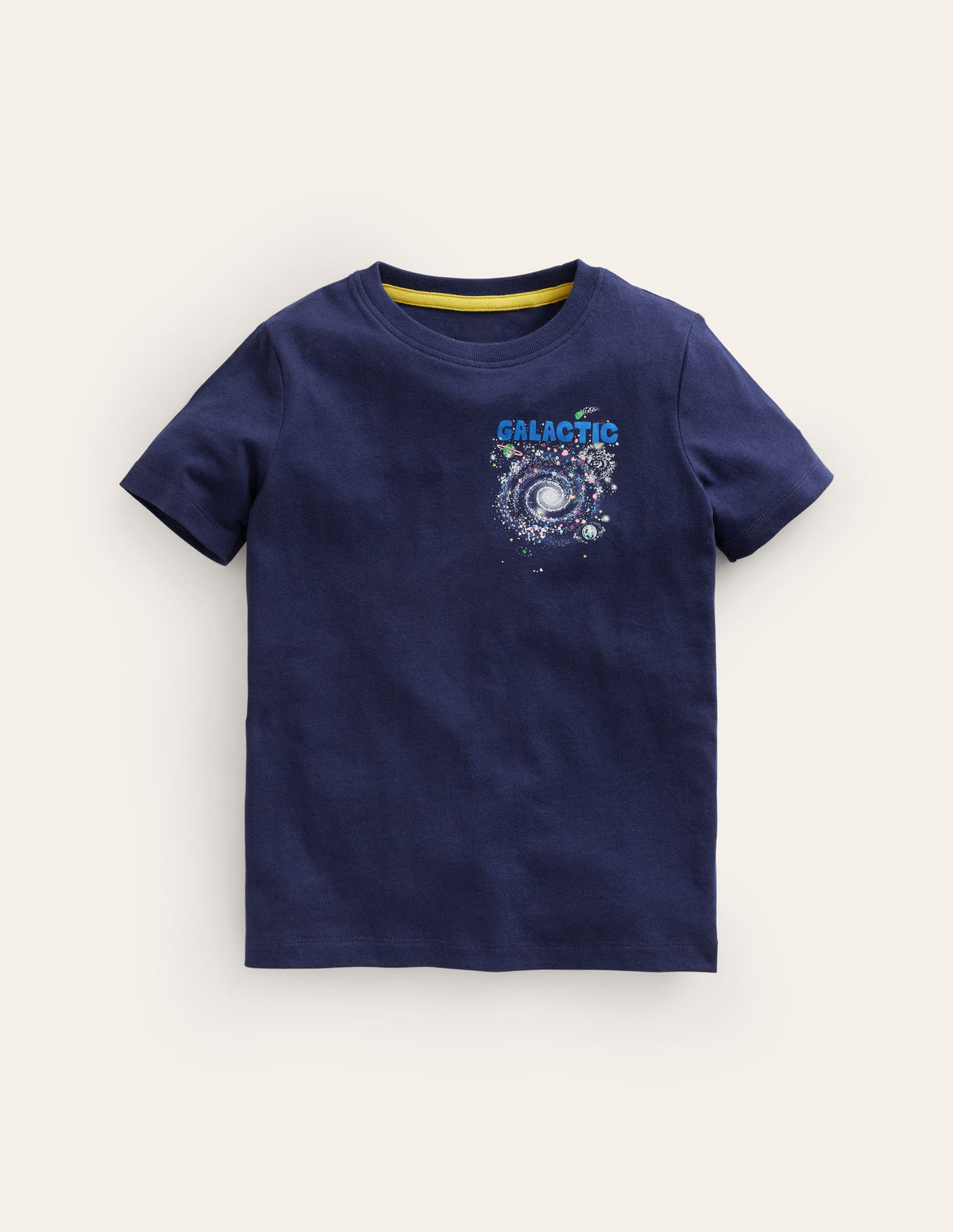 Relaxed Printed T-shirt-College Navy Galaxy - Image 1