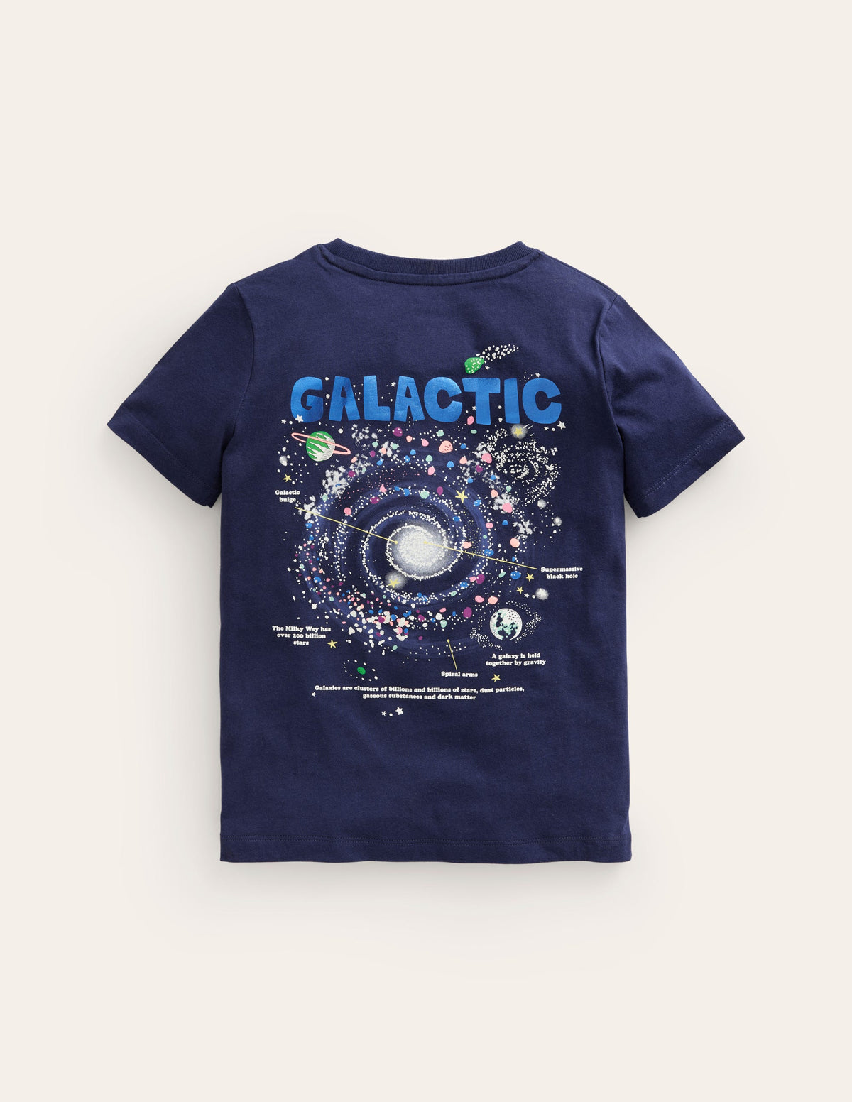 Relaxed Printed T-shirt-College Navy Galaxy - Image 2