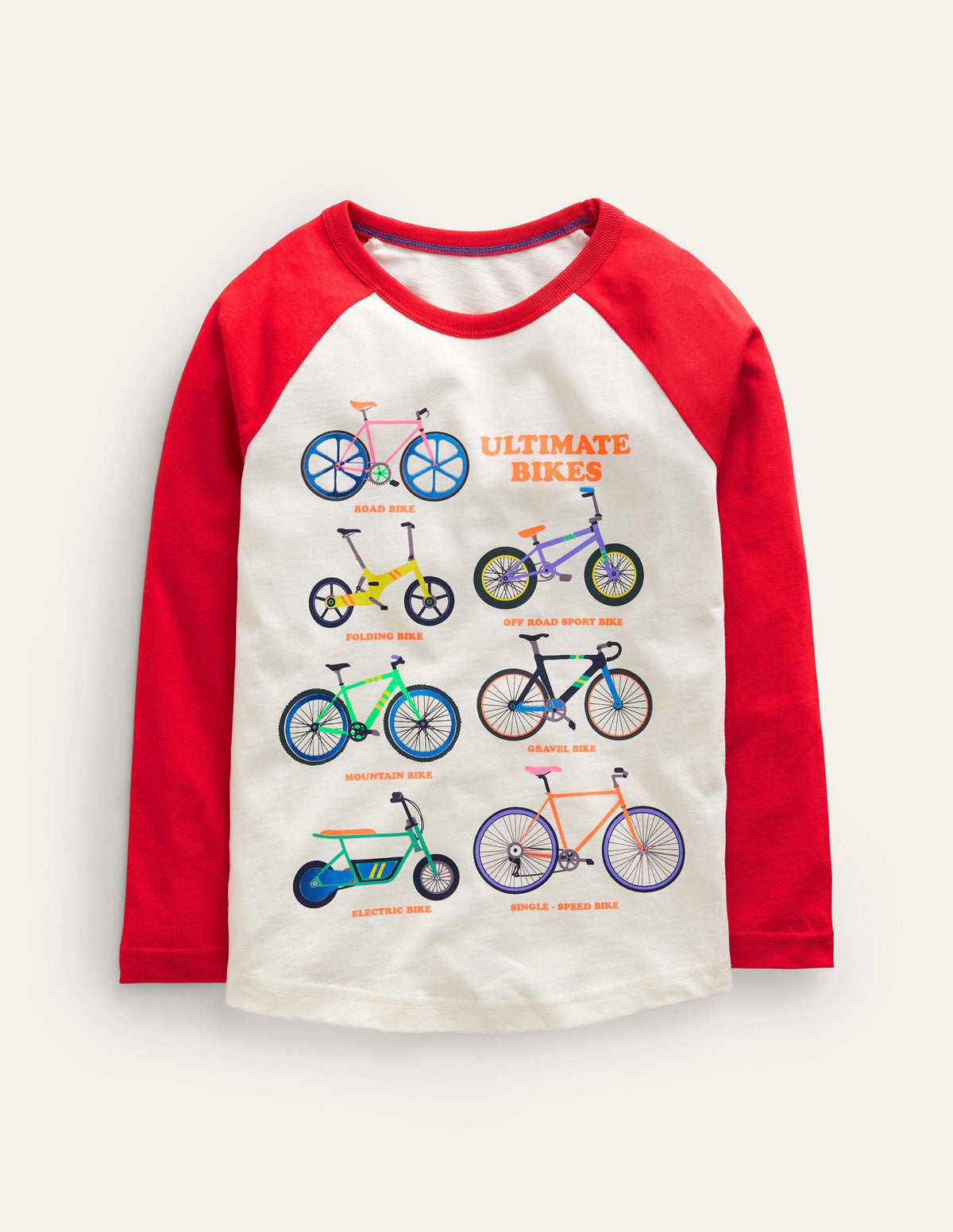 Printed Bikes T-shirt-Jam Red Bikes - Image 1