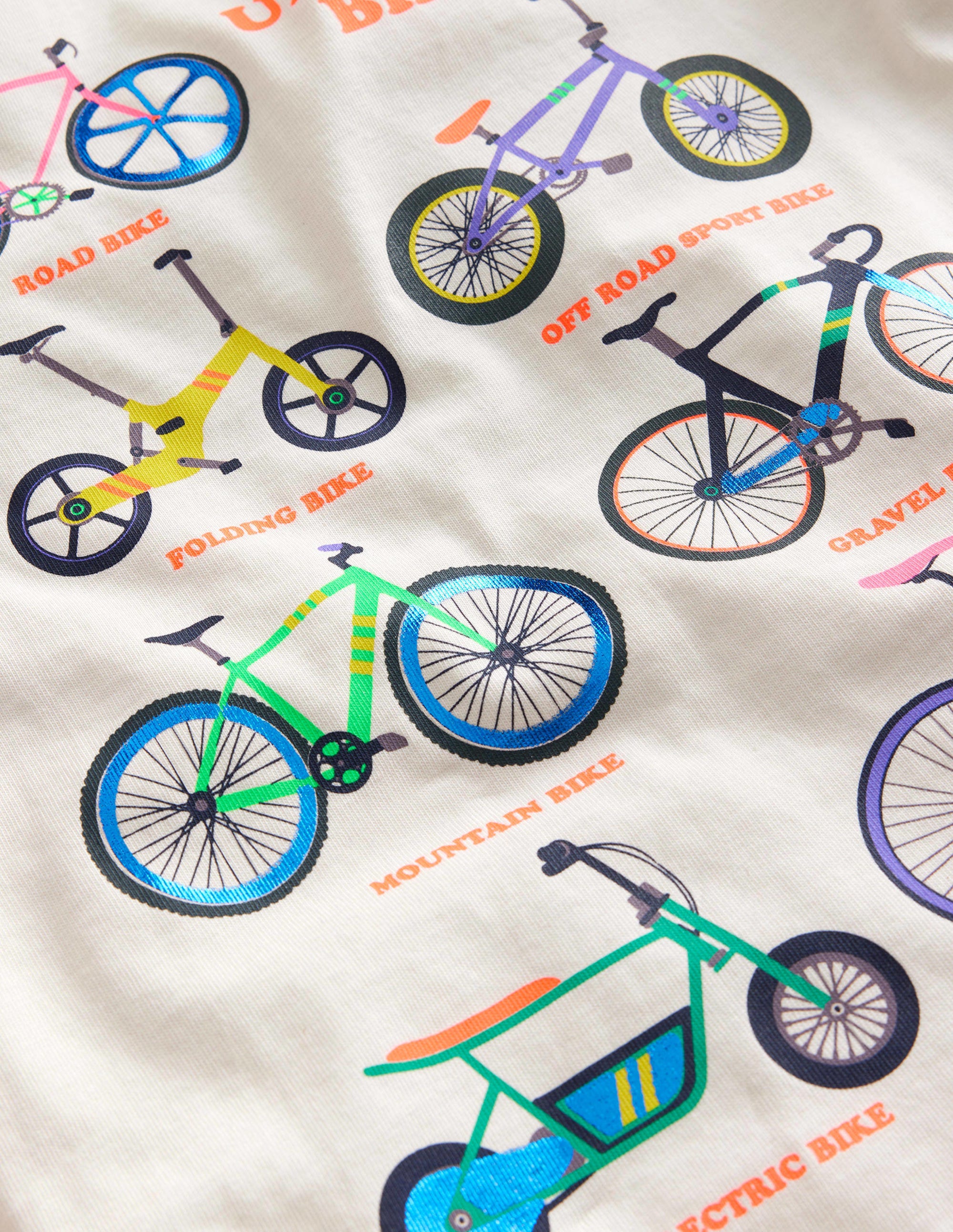 Printed Bikes T-shirt-Jam Red Bikes - Image 3