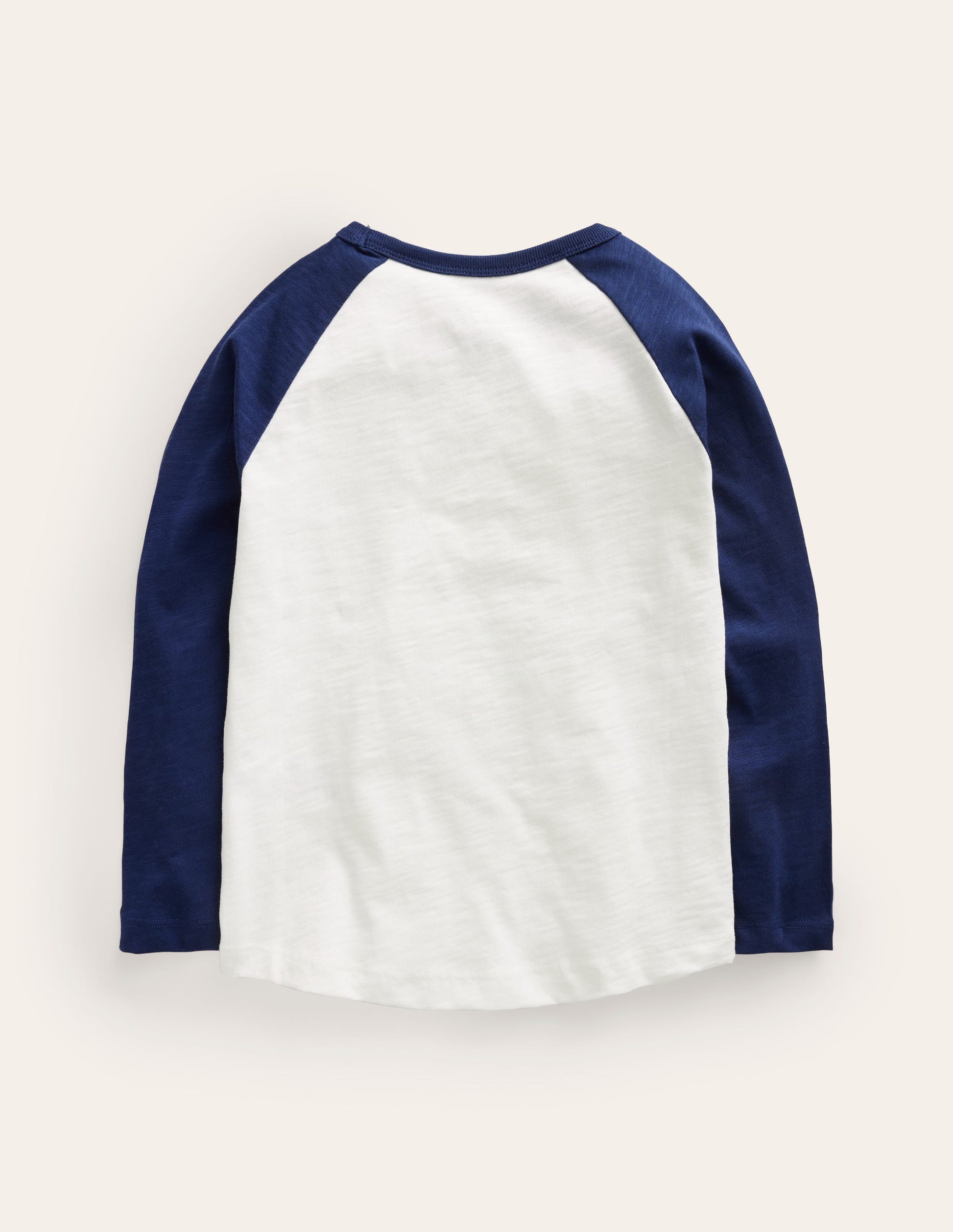 Raglan Fact File T-shirt-Ivory/Navy Sharks-2