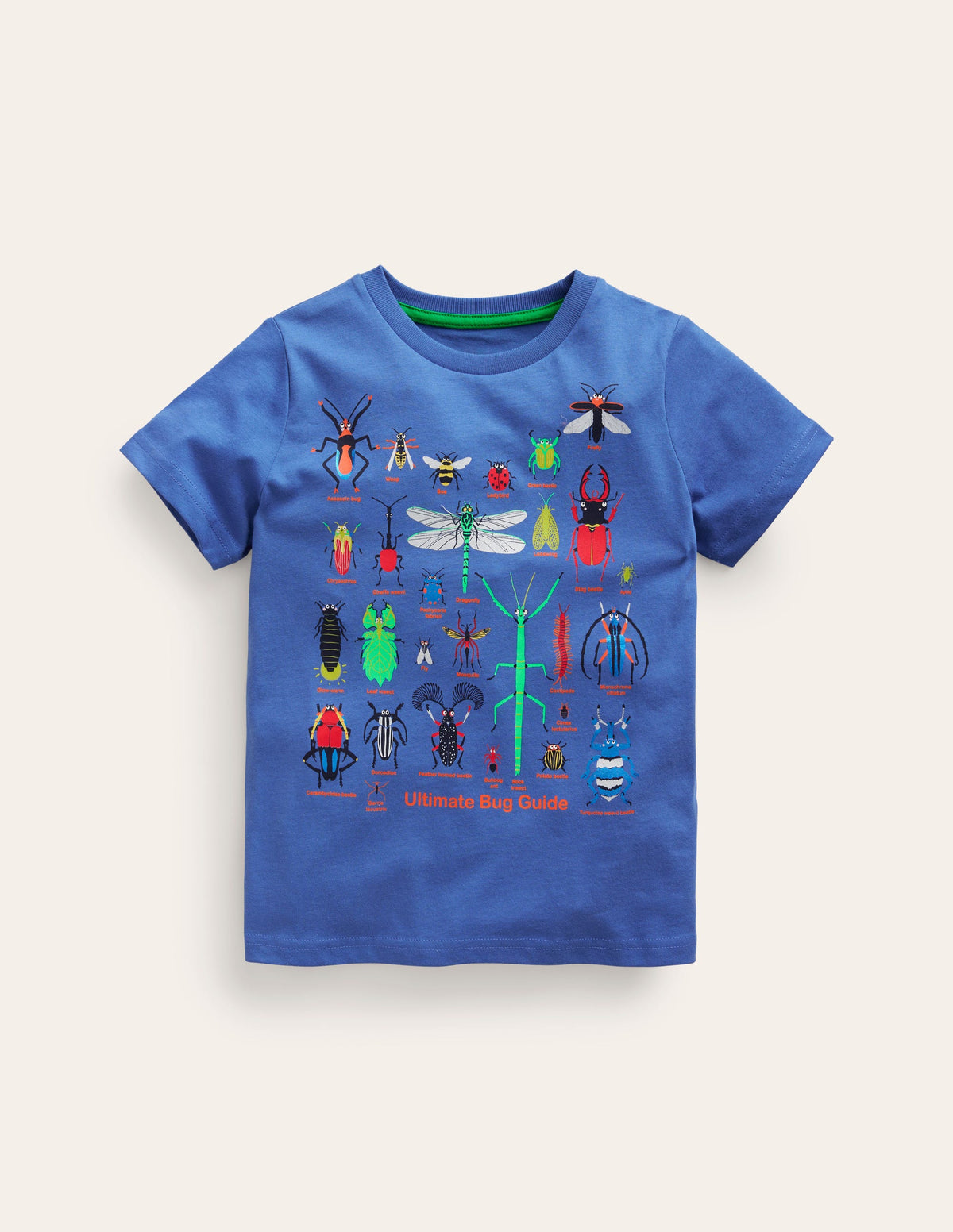 Printed Bugs T-shirt-Navy Bugs-1