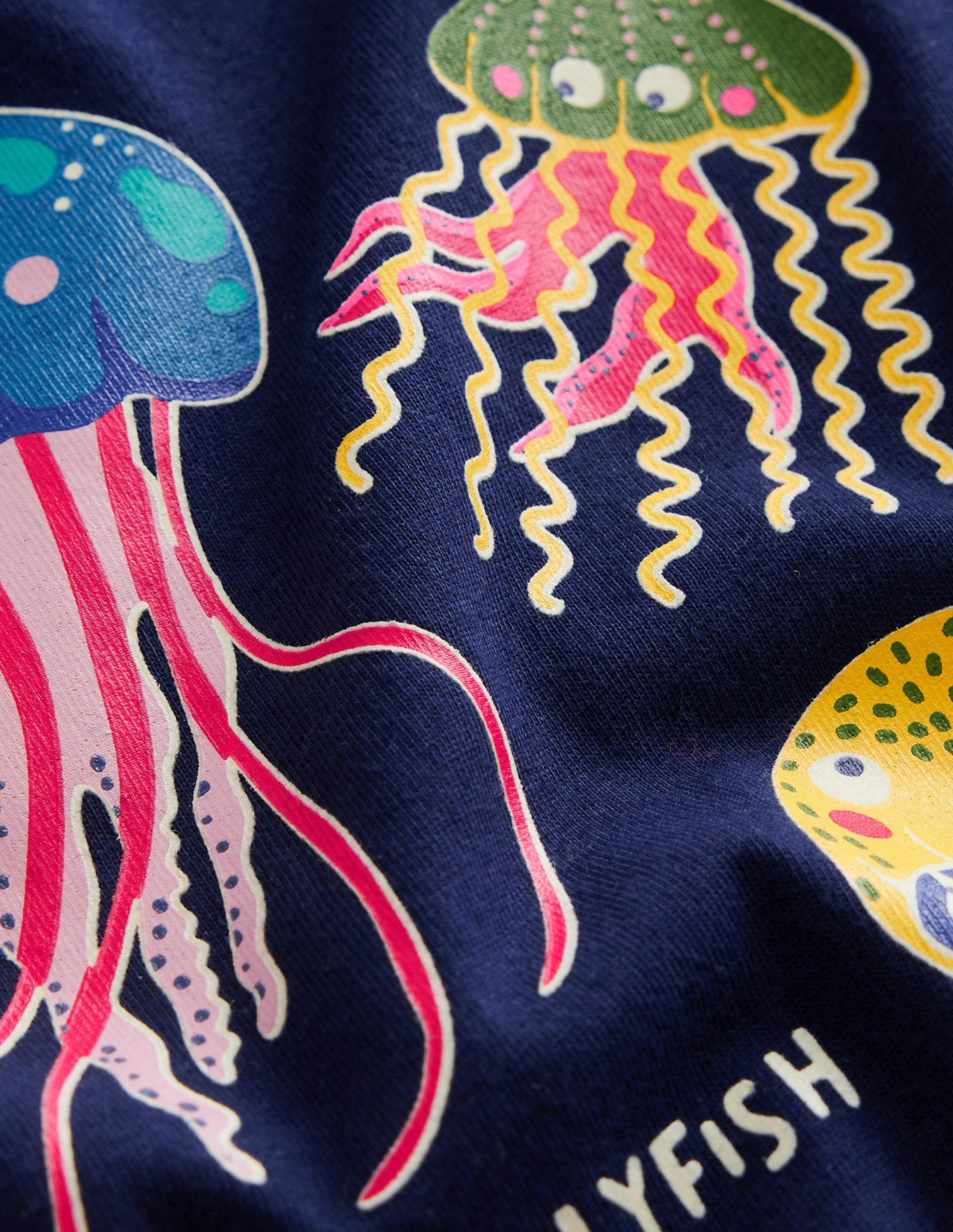 Glow-in-the-dark T-shirt-College Navy Jellyfish-3