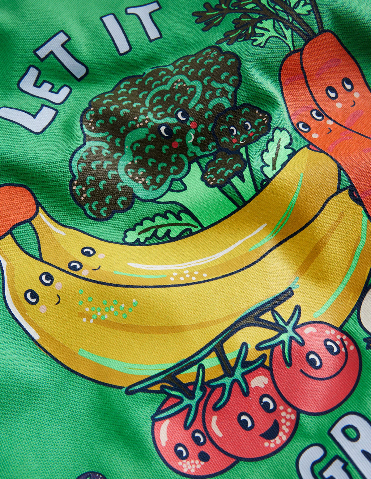 Relaxed Printed T-Shirt-Pea Green Veggies - Image 3