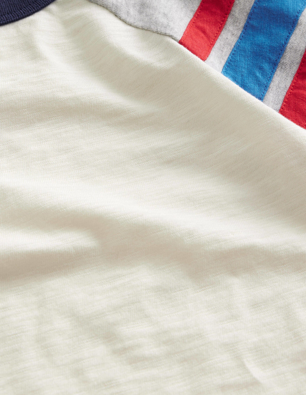 Long Sleeve Raglan T-shirt-Ivory/Grey Marl - Image 3