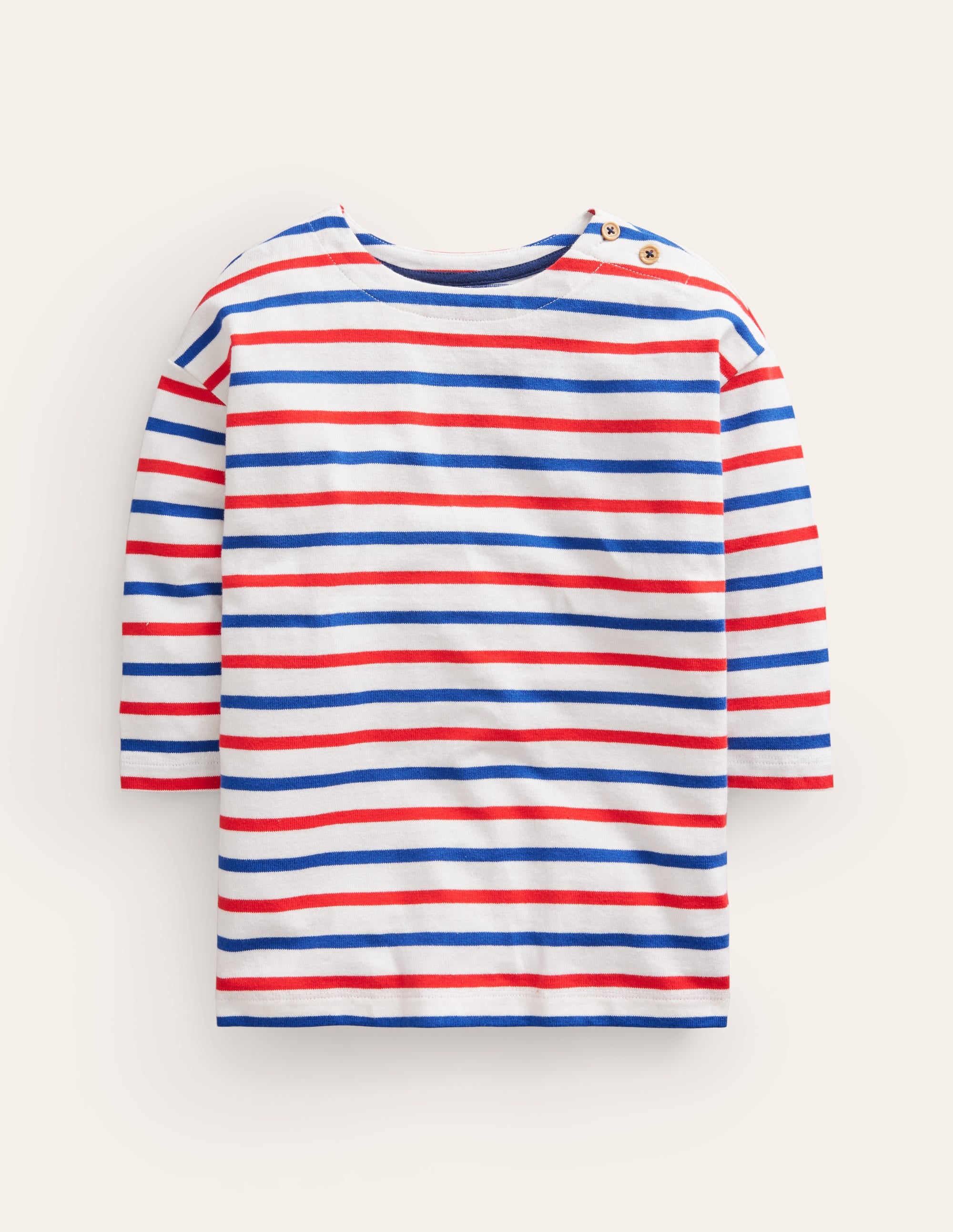 Mariner T-shirt-Sapphire Blue/ Poppy Red - Image 1