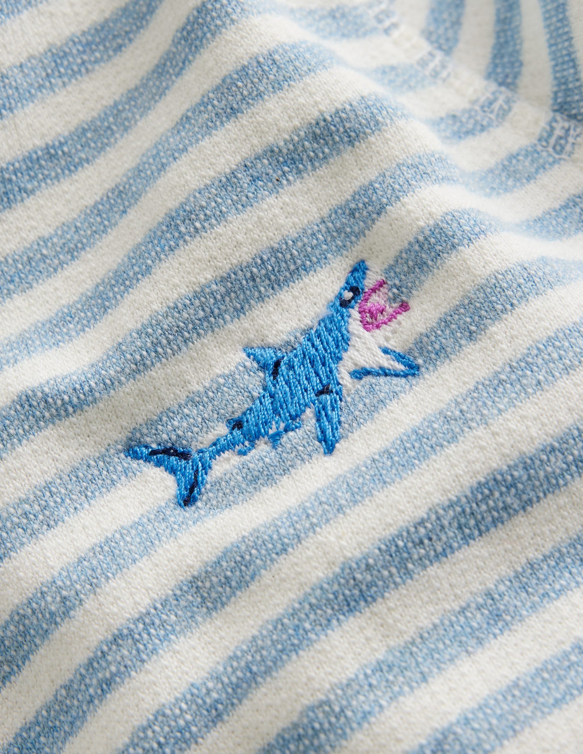 Textured Stripe Hoodie-Duck Egg Blue/Ivory-3