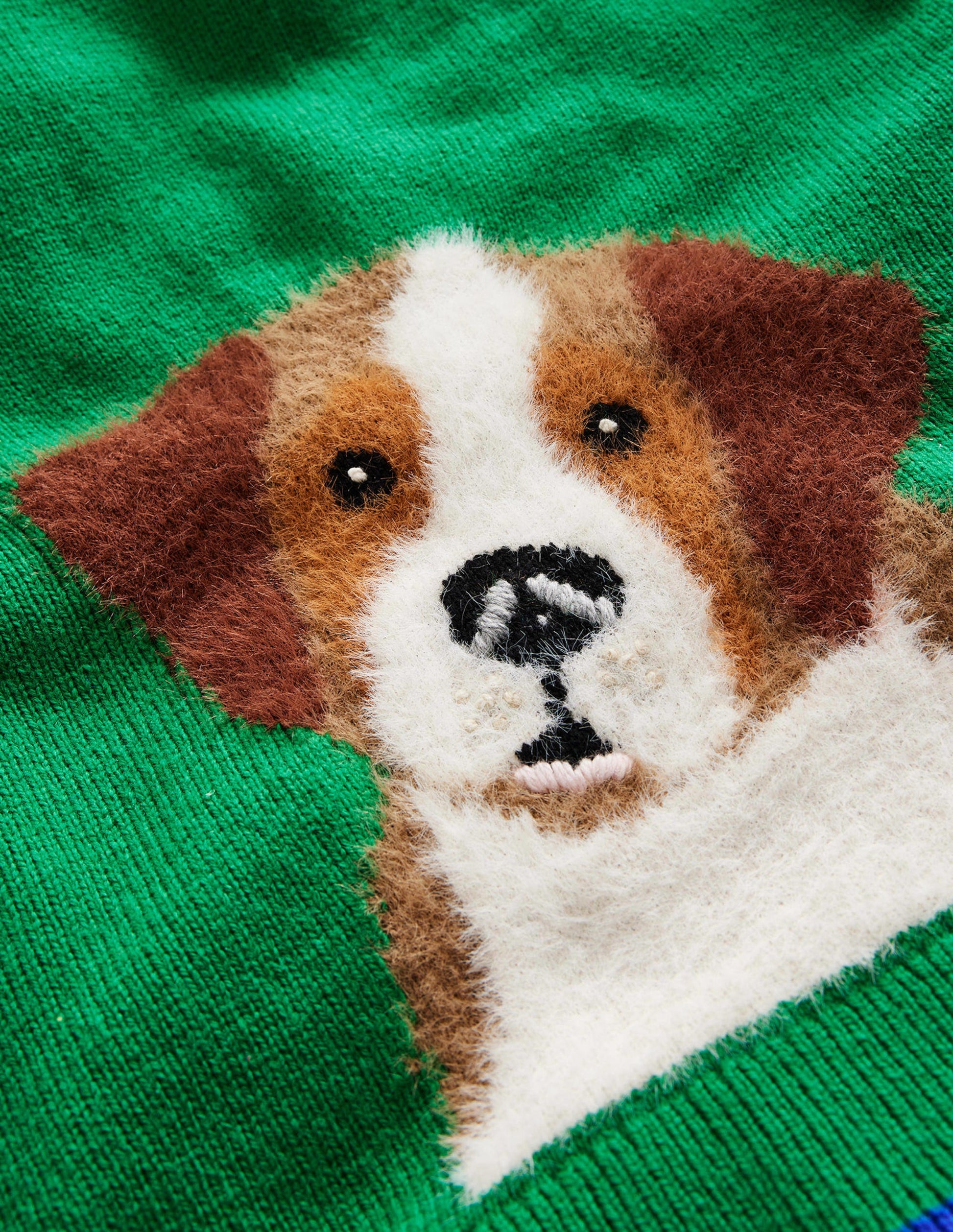 Fun Cosy Jumper-Runner Bean Green Dog-3