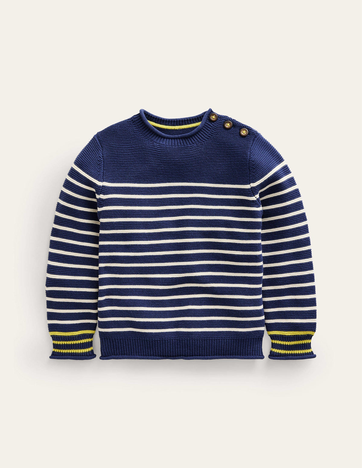 Nautical Stripe Jumper-Sapphire Blue and Ivory Stripe-1