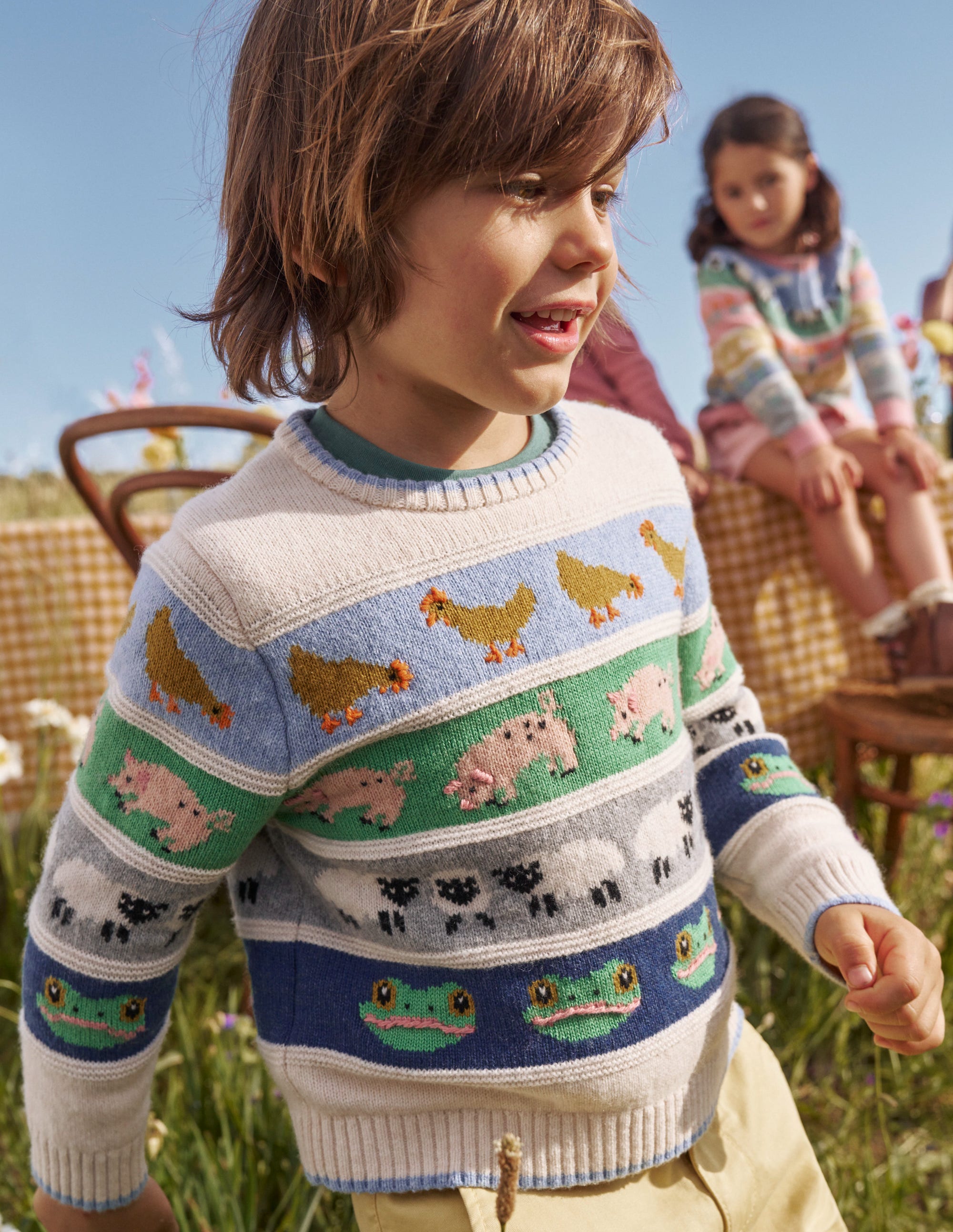 All Over Fair Isle Jumper-Easter Farm Animals - Image 4