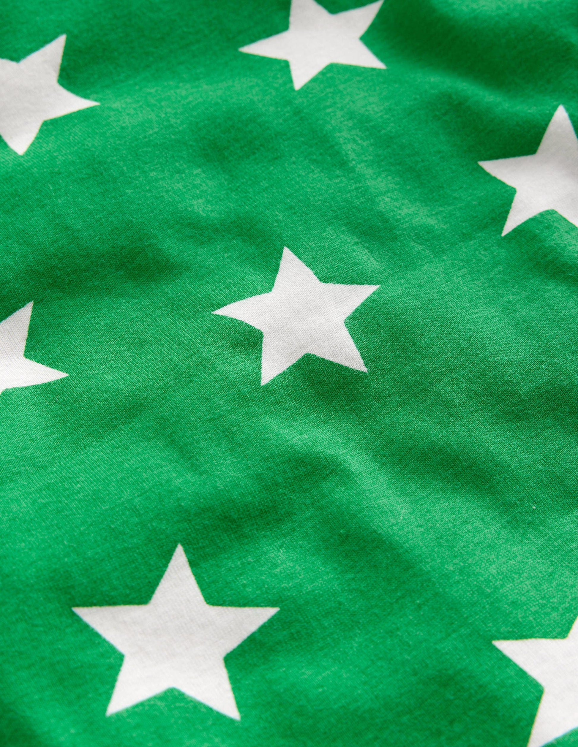 Snug Short John Pyjamas-Green/Ecru Star-3
