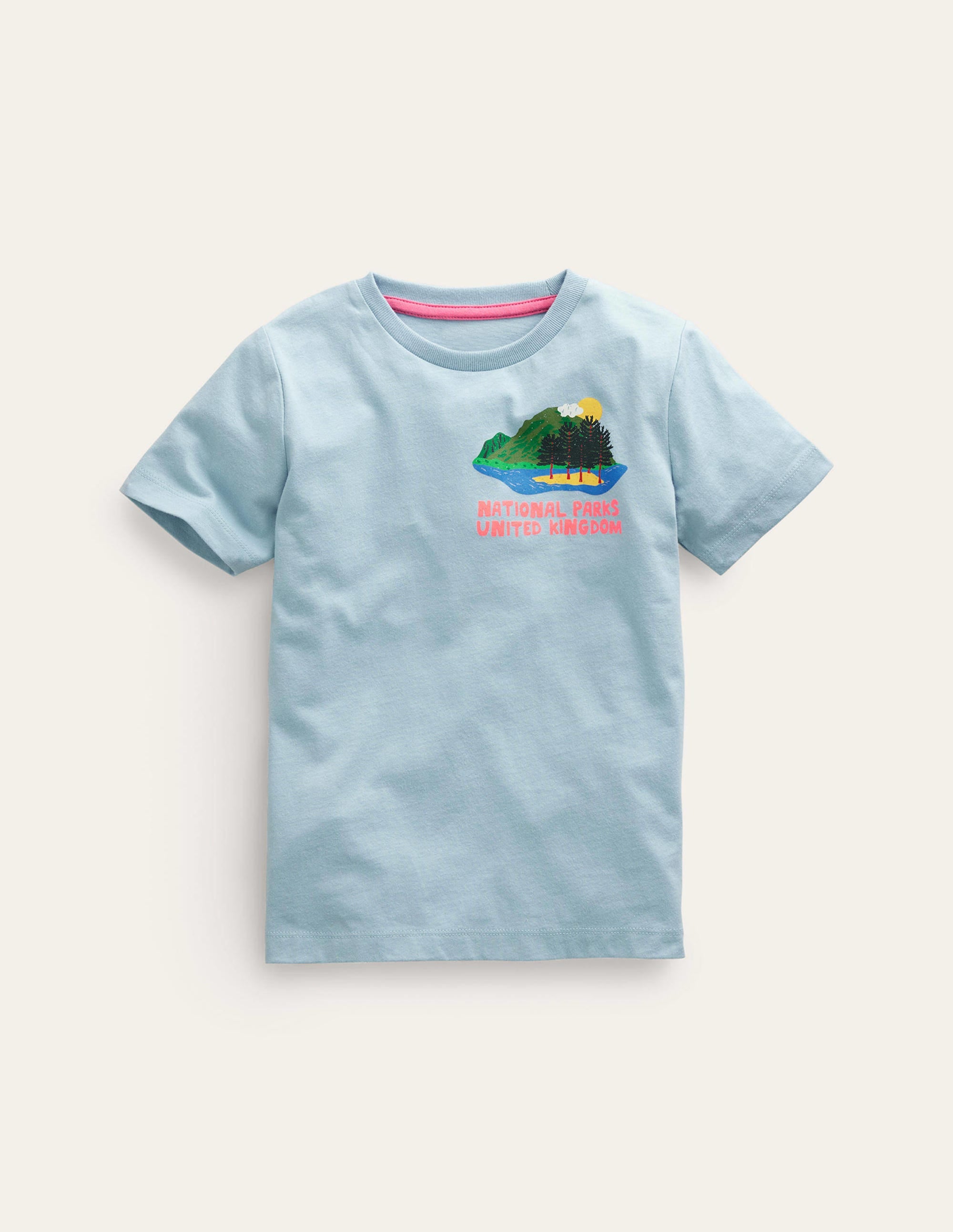 Front & Back Printed T-shirt-Forget Me Not Blue - Image 1