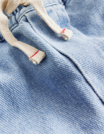 Pull-On Denim Trousers-Light Wash-3