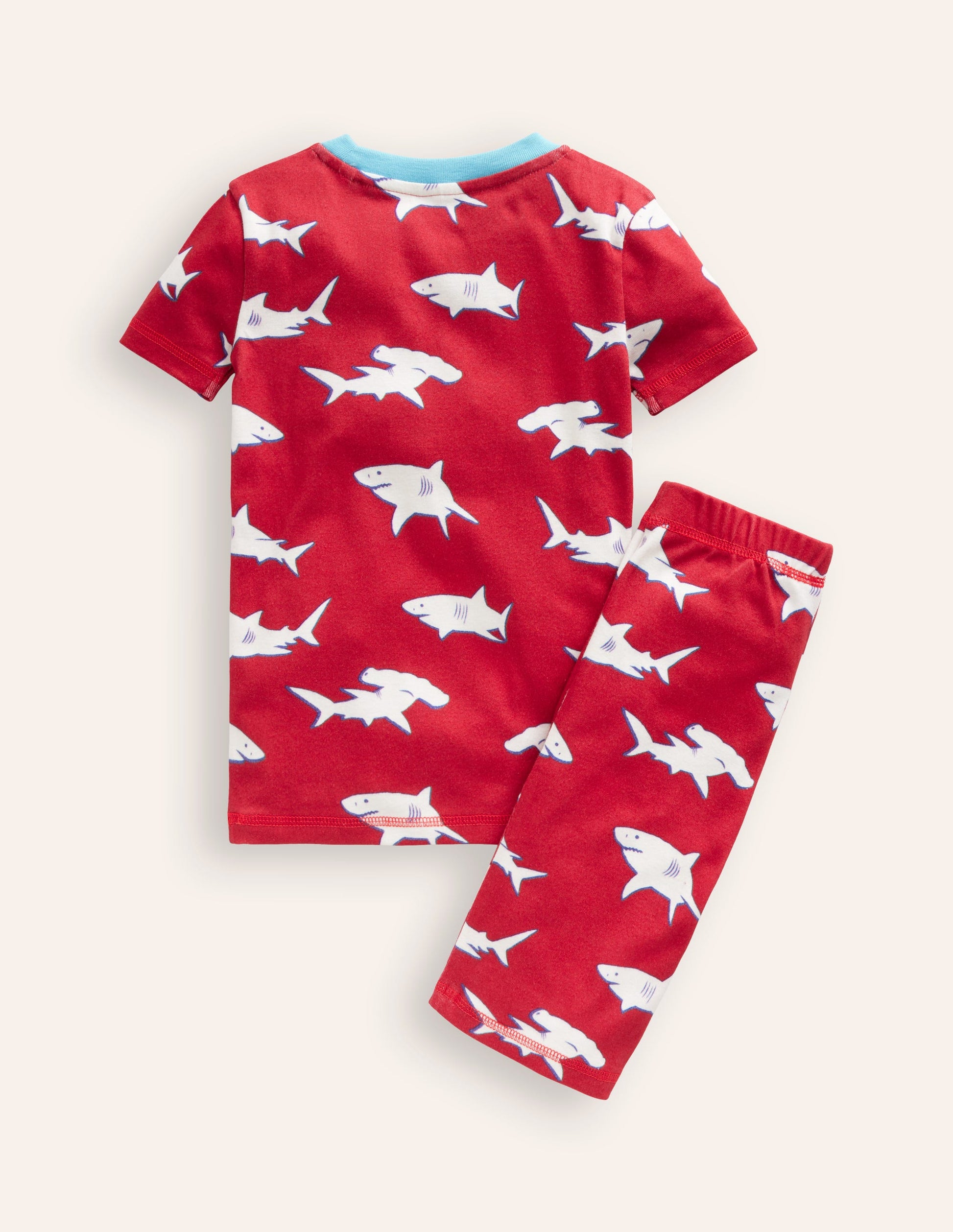 Snug Short John Glow Pyjamas-Red Sharks-2