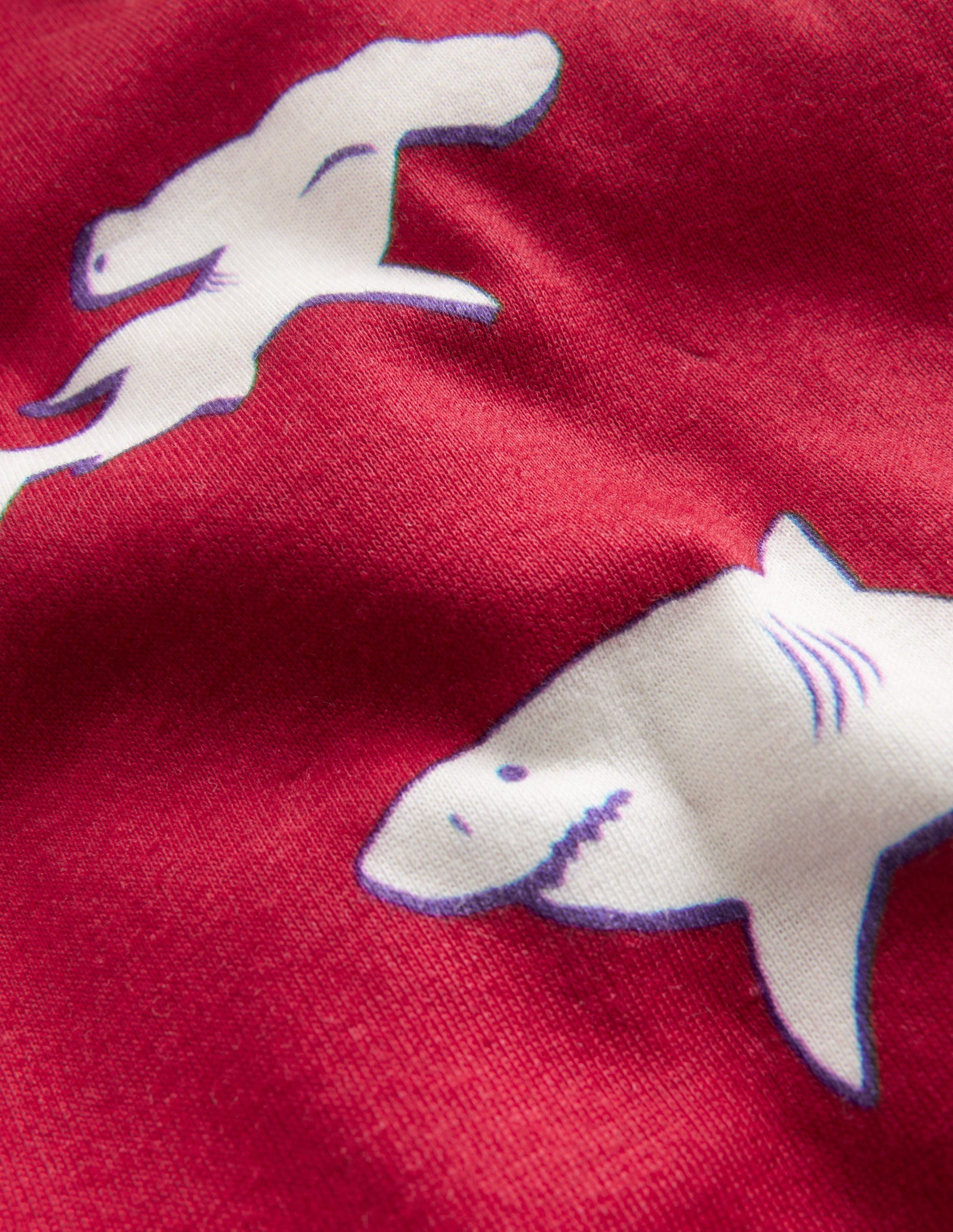 Snug Short John Glow Pyjamas-Red Sharks-3
