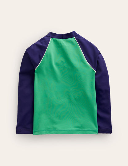 Logo Rash Vest-Ming Green Jelly Fish-2