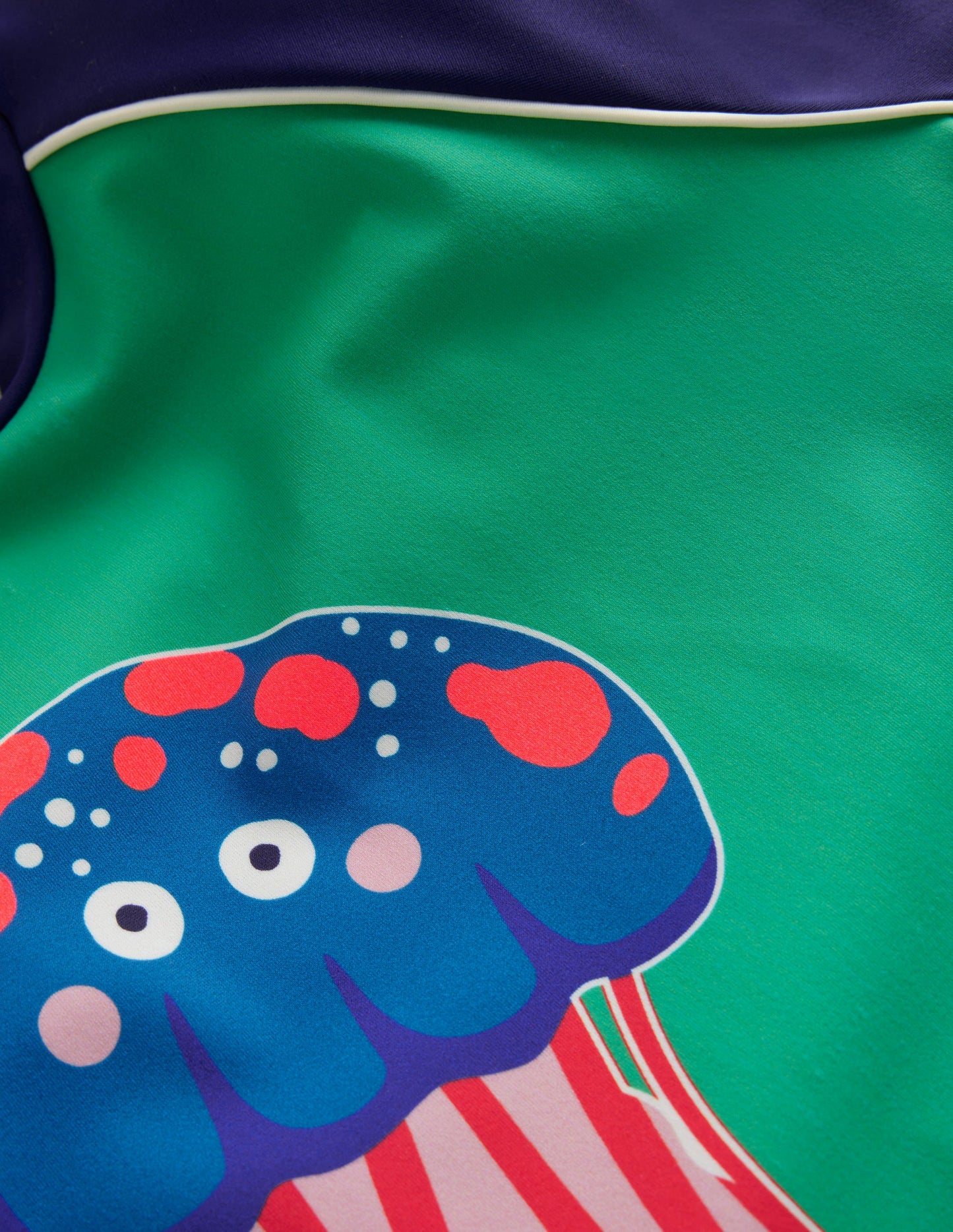 Logo Rash Vest-Ming Green Jelly Fish