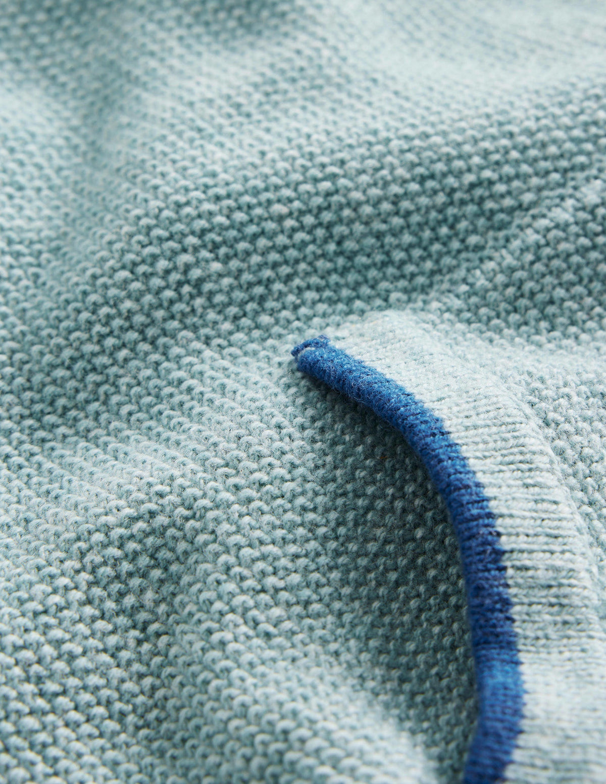 Knitted Hoodie-Aqua Sea Blue - Image 3