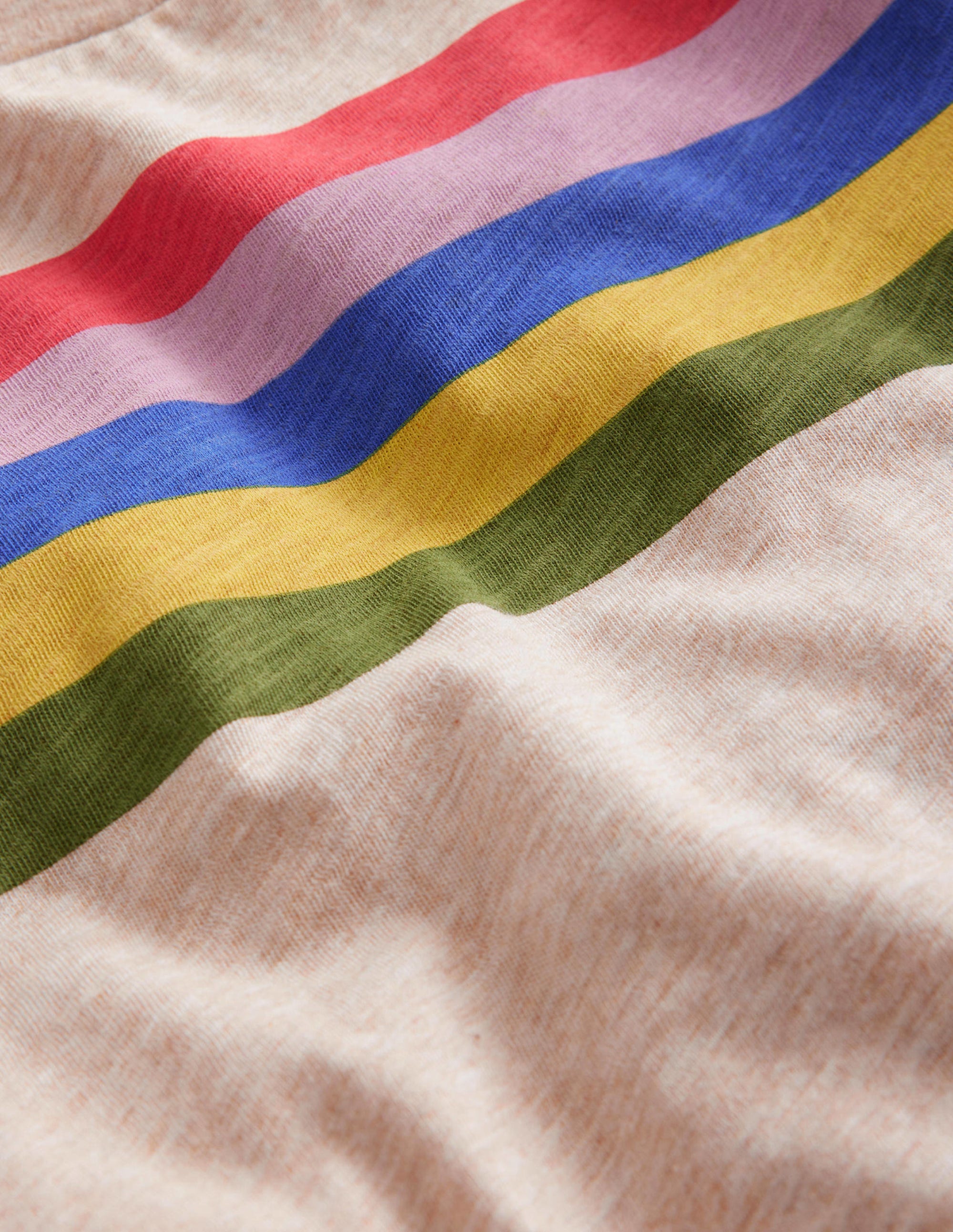 Rainbow Stripe Slub T-shirt-Jam/Blue Stripe - Image 3