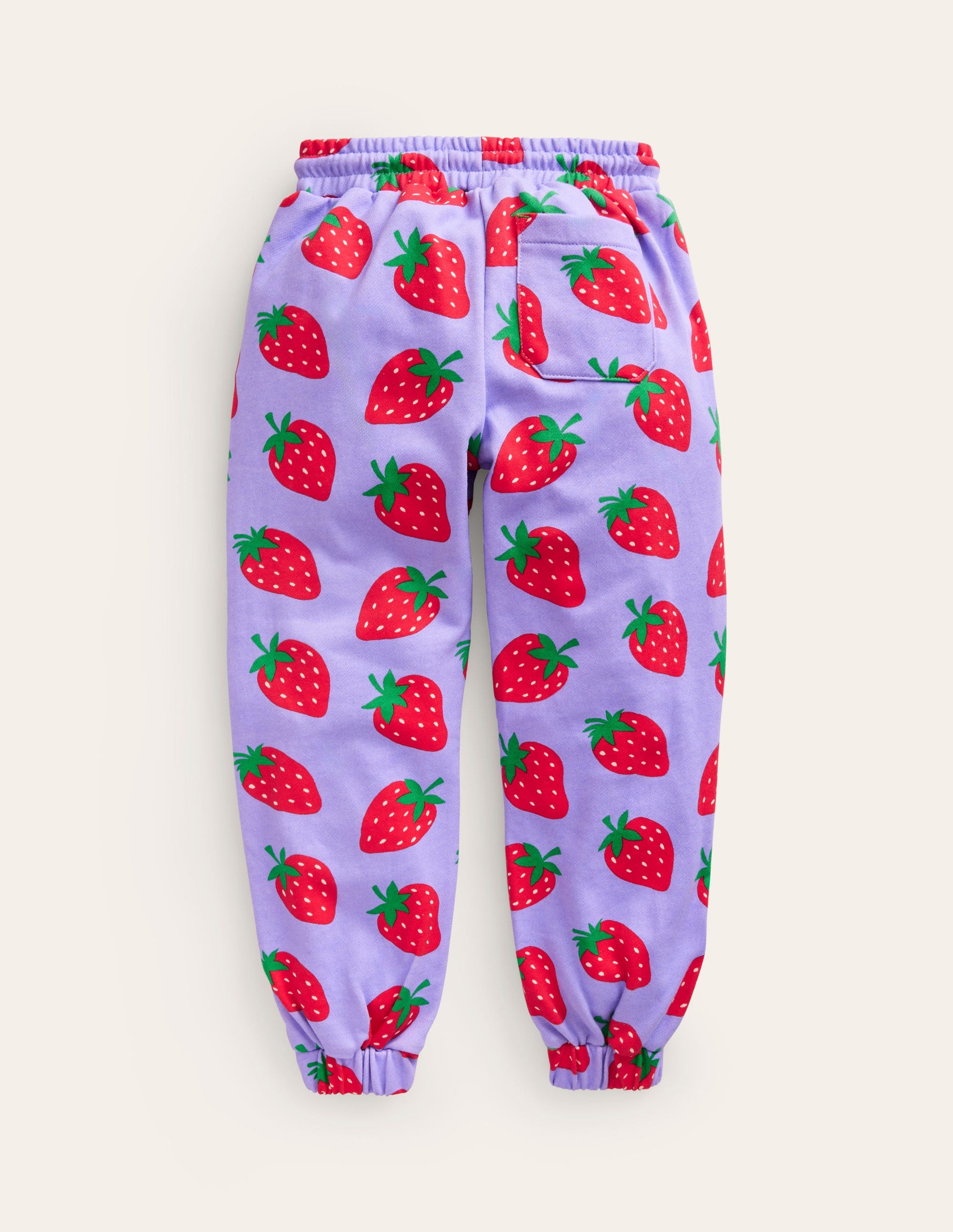 Printed Cosy Relaxed Joggers-Parma Violet Strawberries-2