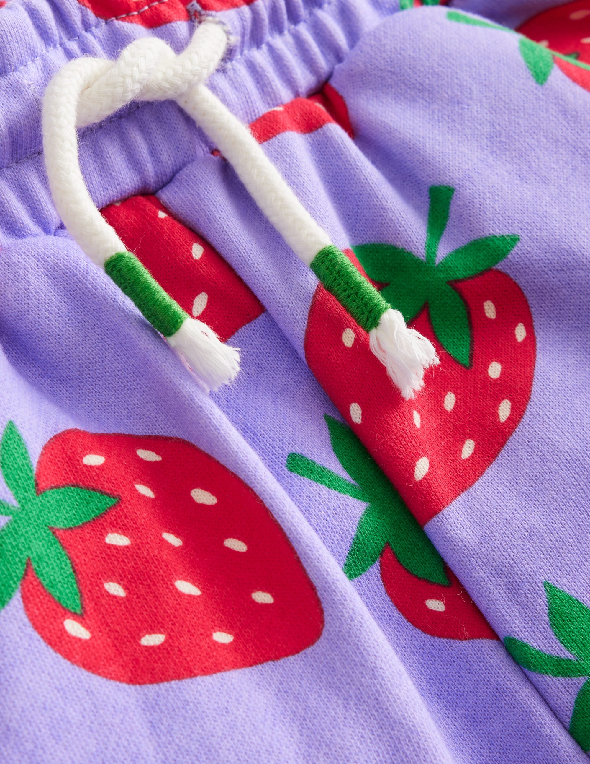 Printed Cosy Relaxed Joggers-Parma Violet Strawberries - Image 3