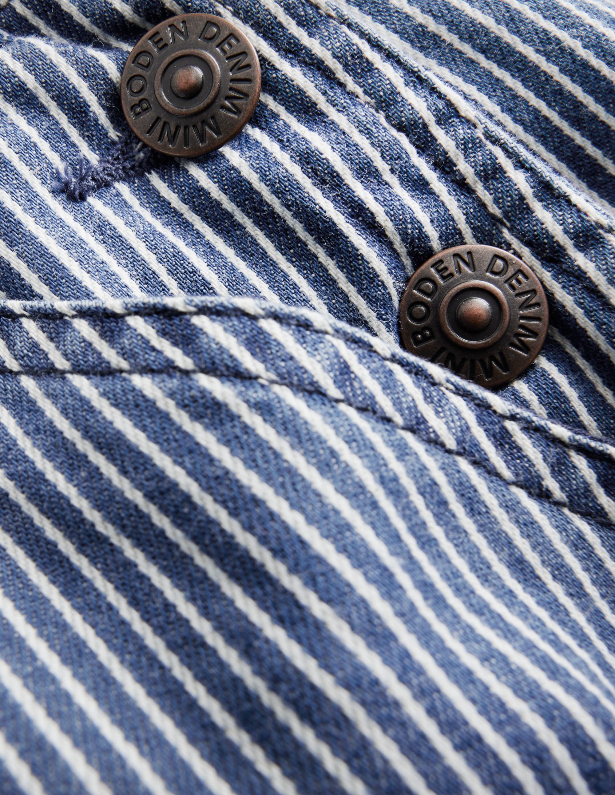 Ticking Stripe Dungaree-Classic Ticking Stripe - Image 3