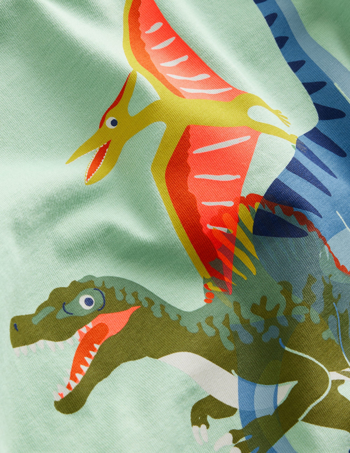 Riso Printed T-shirt-Pistachio Green Dinos - Image 3