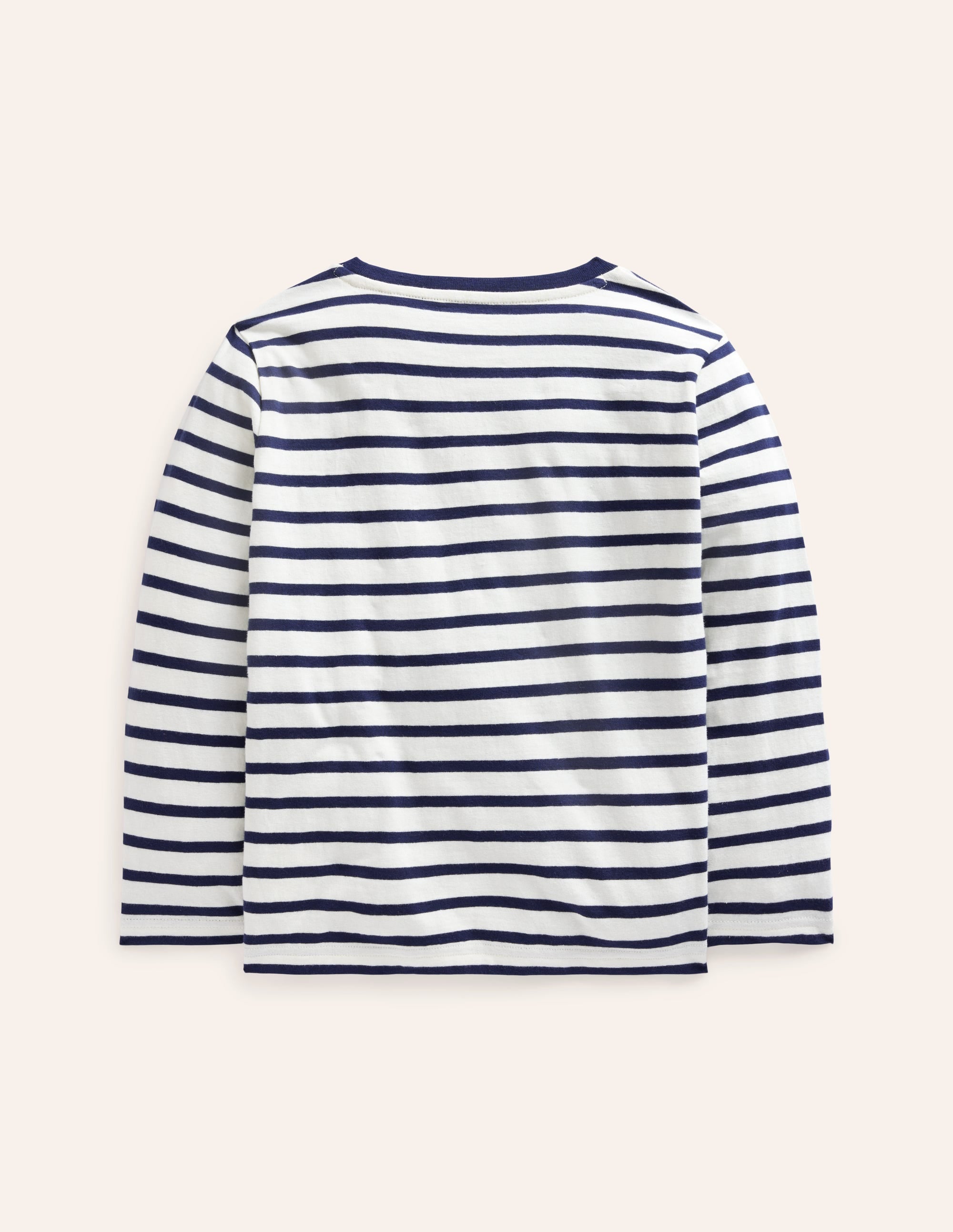 Everyday Breton T-Shirt-Ivory/ College Navy - Image 2
