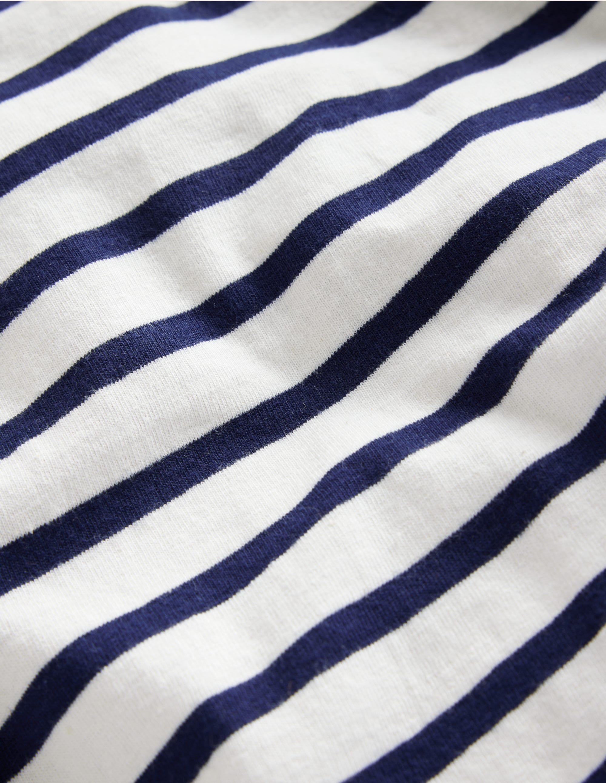 Everyday Breton T-Shirt-Ivory/ College Navy - Image 3