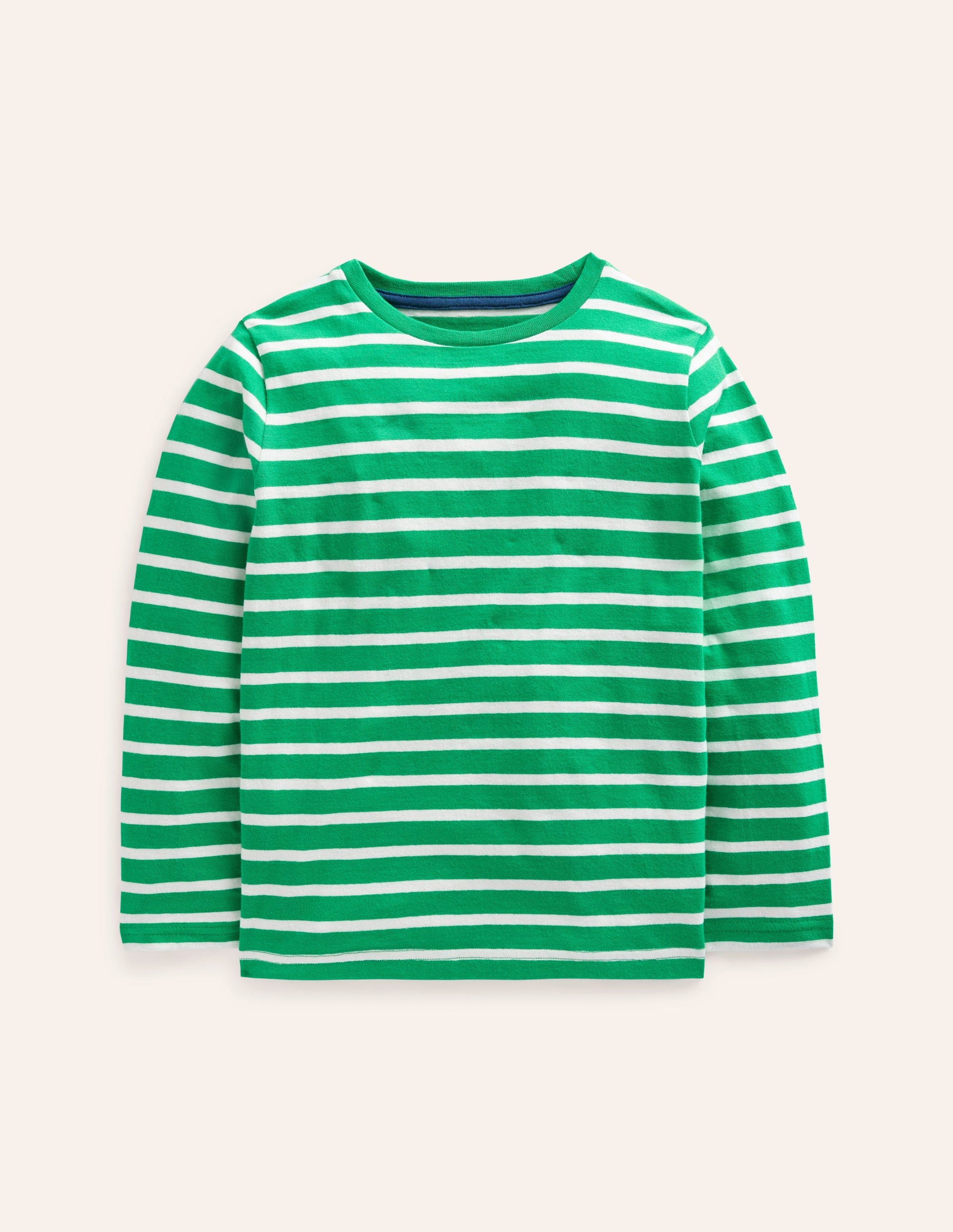 Everyday Breton T-Shirt-Highland Green/Grey Marl-1