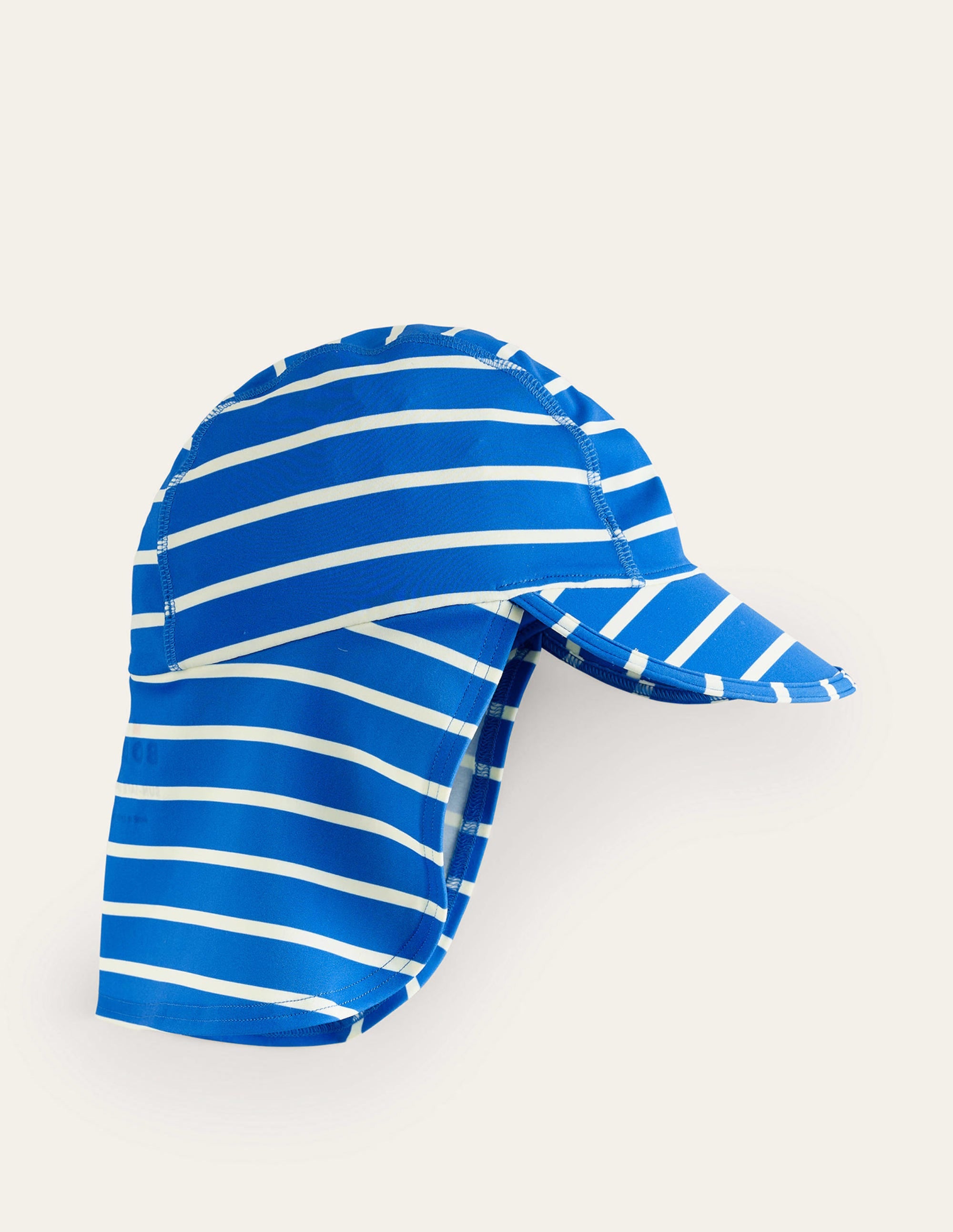Sun Safe Swim Hat-Blue Stripe - Image 1