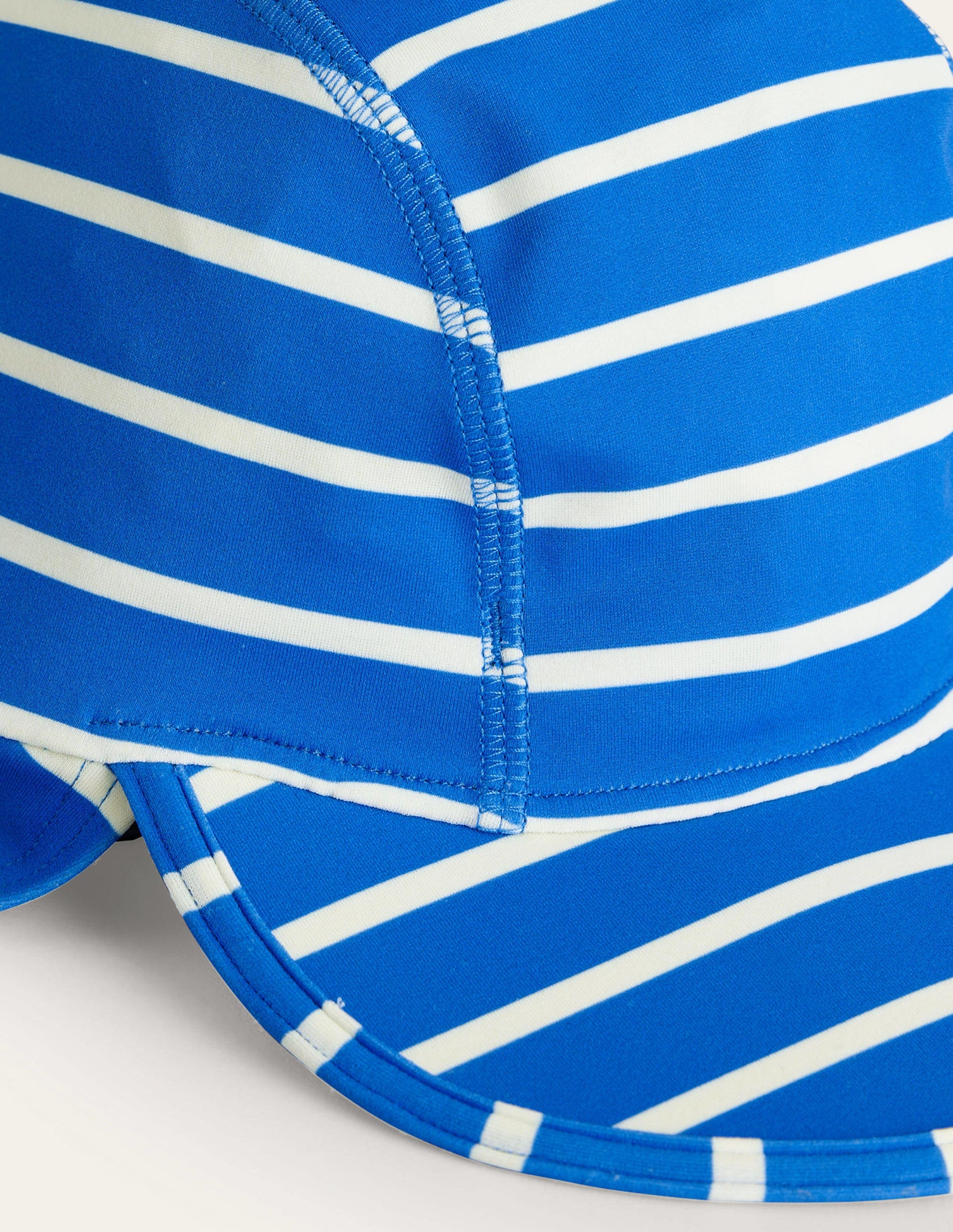 Sun Safe Swim Hat-Blue Stripe-2
