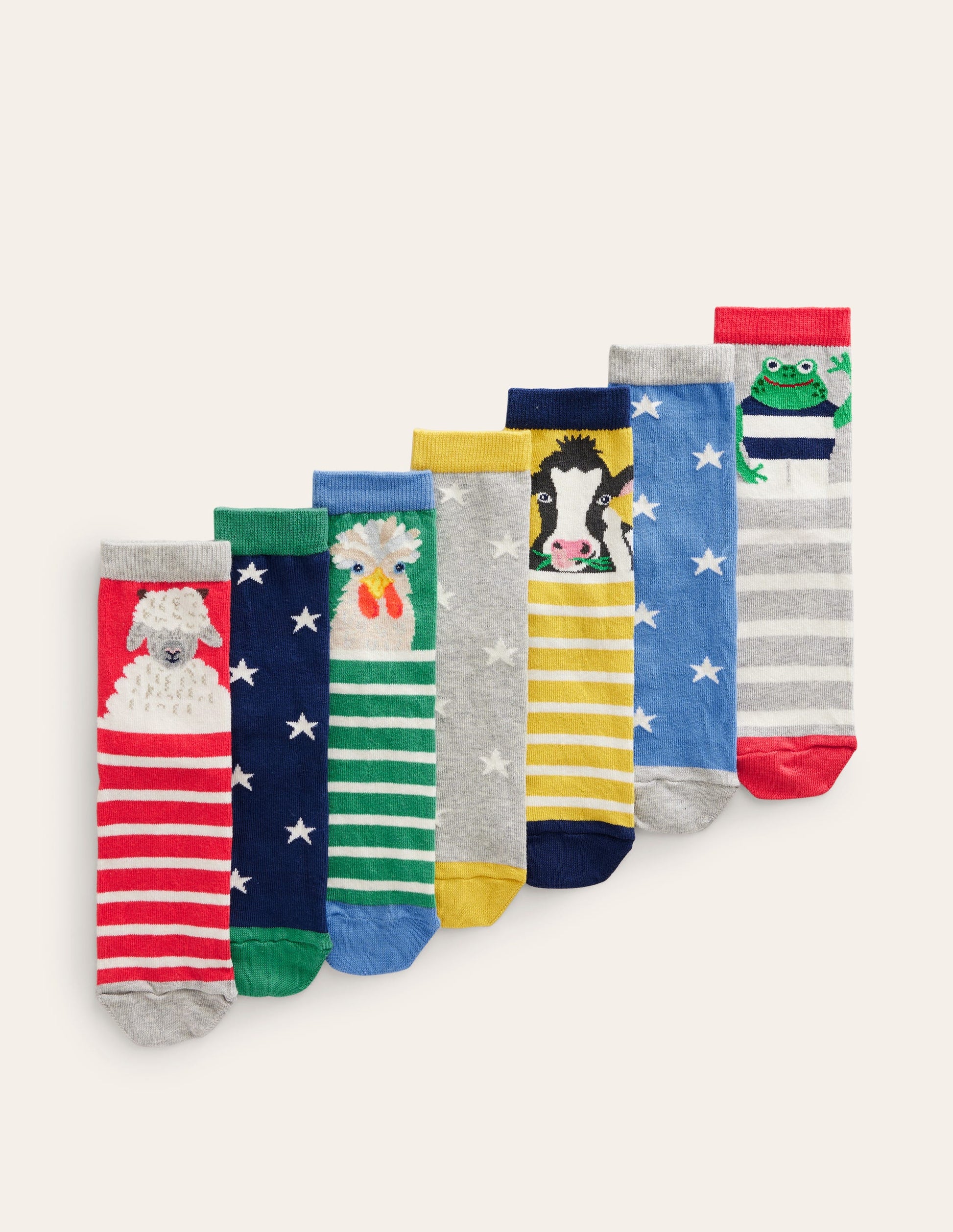 Socks 7 Pack-Multi Farm-1