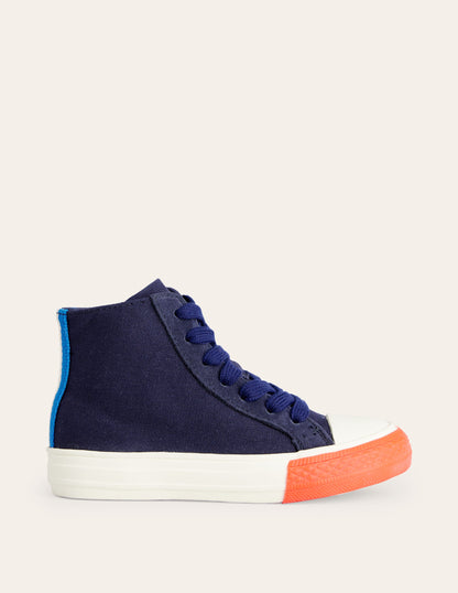 Contrast Canvas High Tops-Navy Blue-1