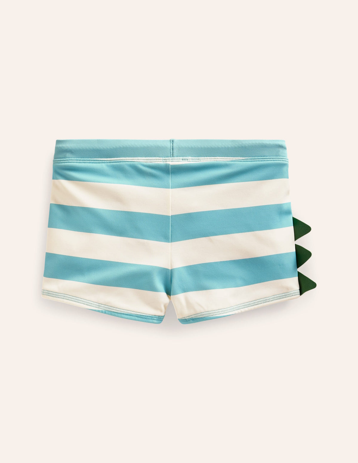 Swim Trunks-Aqua Sea/ Ivory Stripe Dino - Image 2