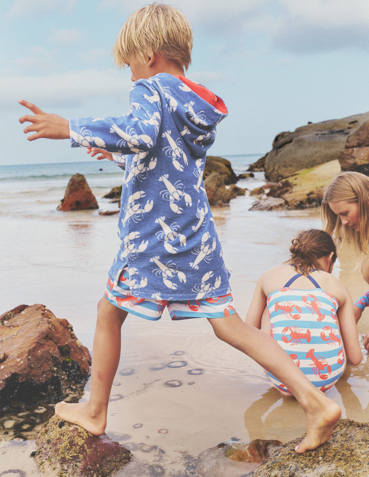 Towelling Throw-on-Navy Lobster - Image 4