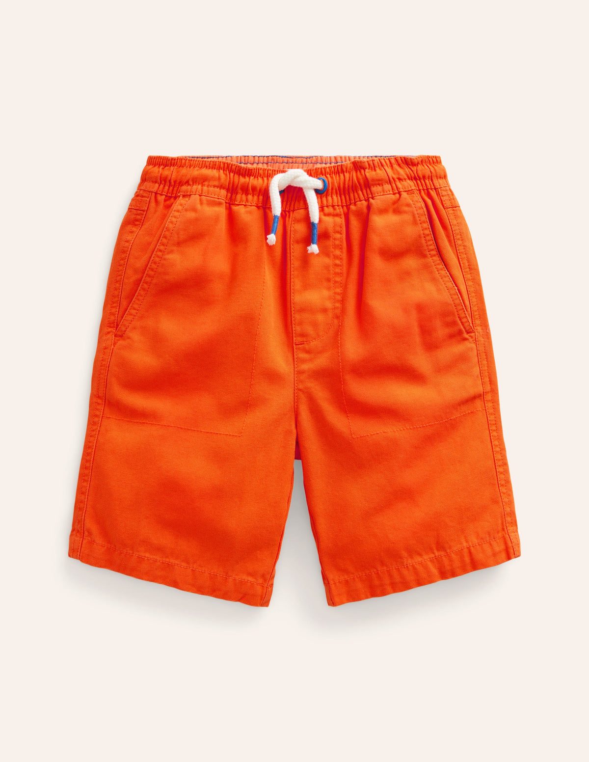Pull-on Drawstring Shorts-Firecracker Orange - Image 1
