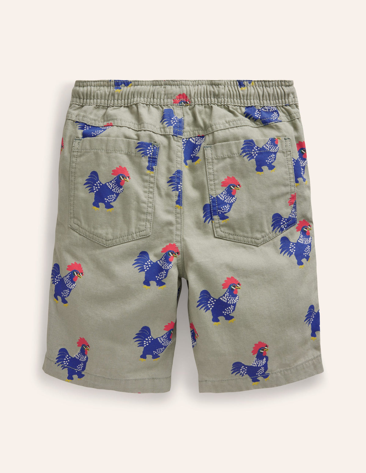 Pull-on Drawstring Shorts-Pottery Green Chicken - Image 2