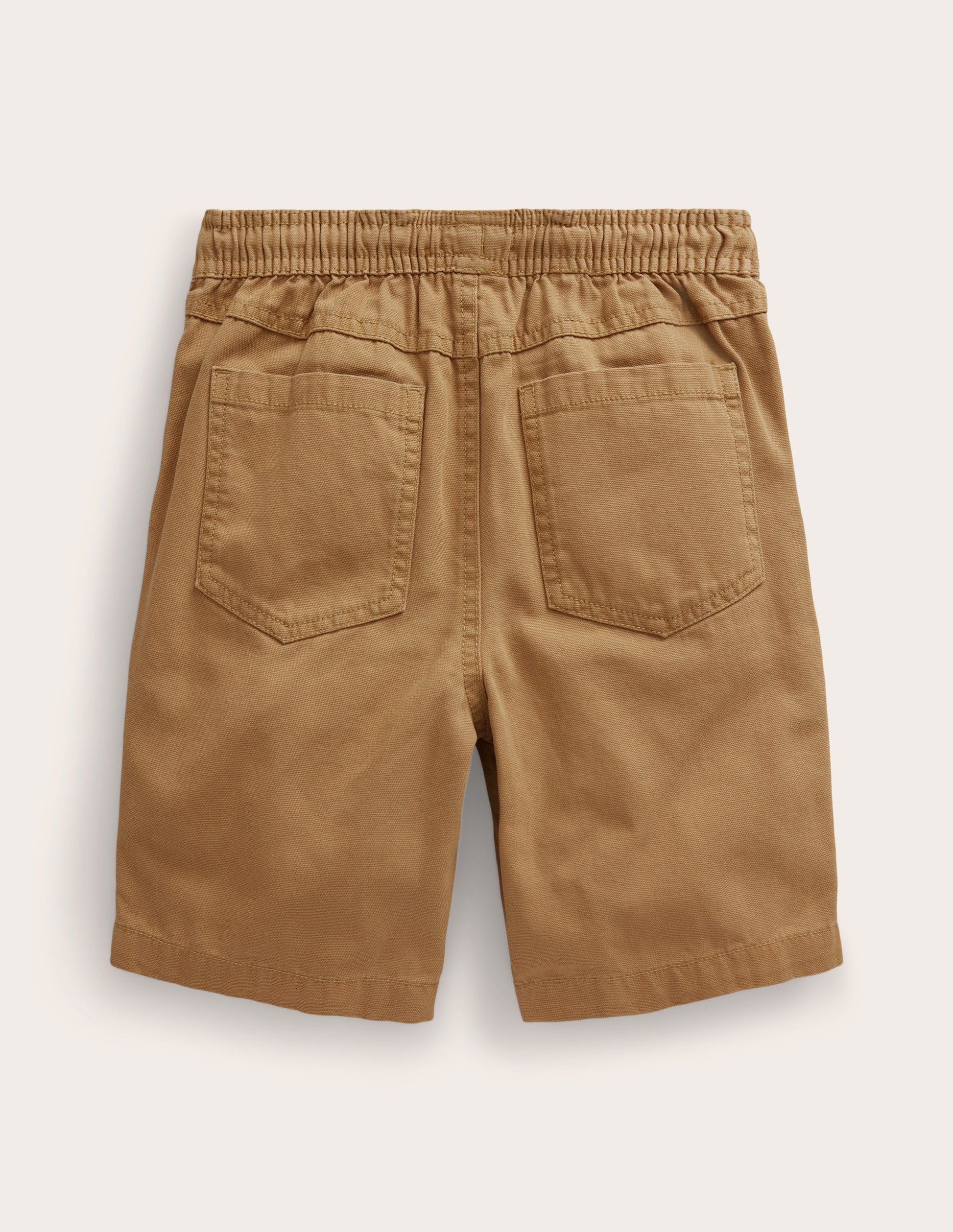 Pull-on Drawstring Shorts-Hazelnut Brown-2