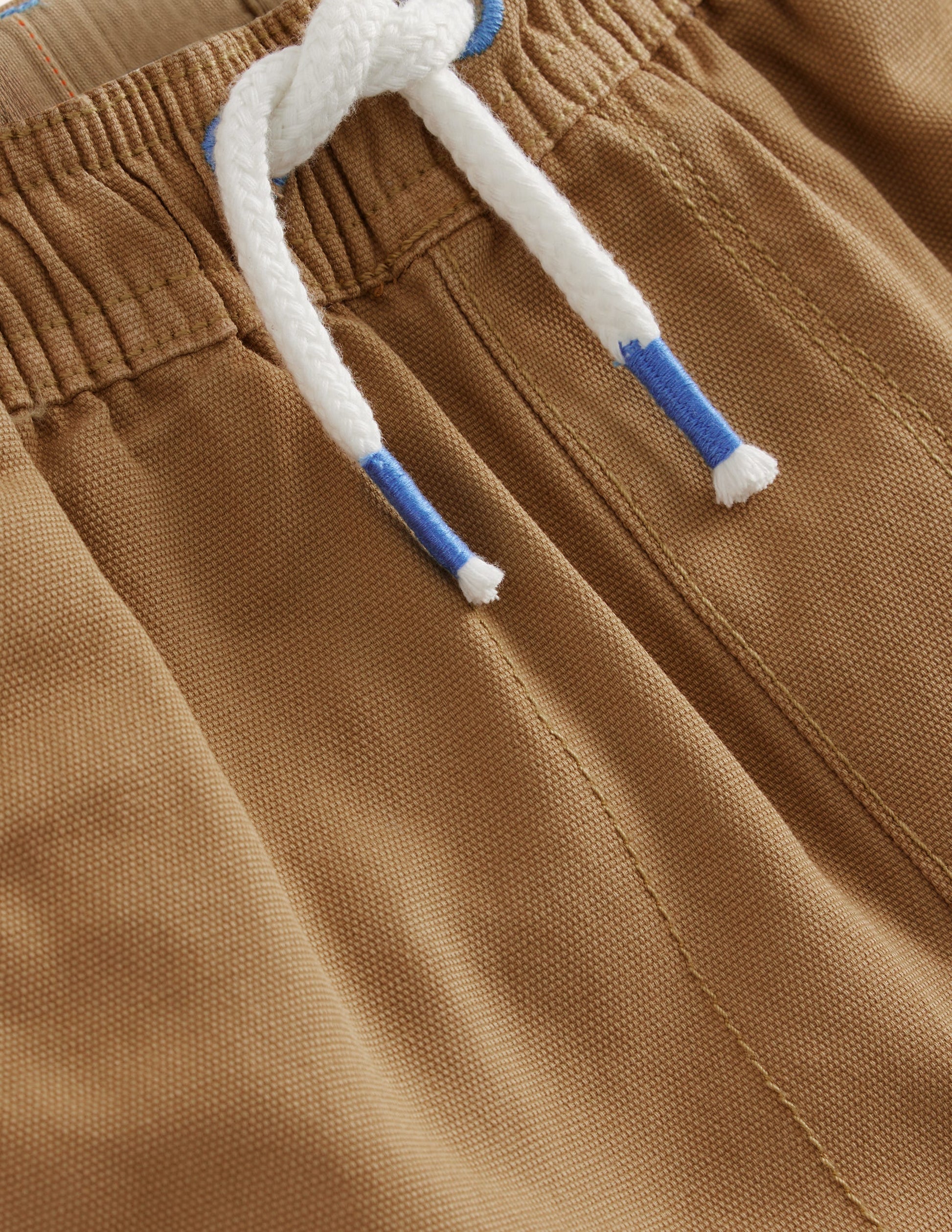 Pull-on Drawstring Shorts-Hazelnut Brown-3